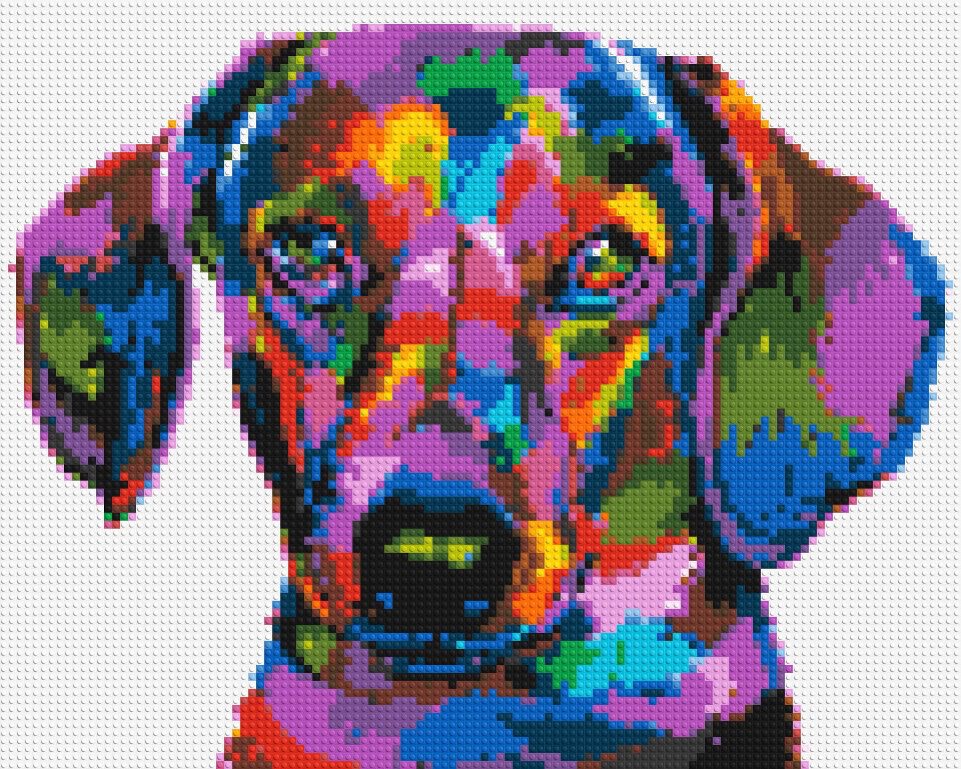 Dachshund Colourful Pop Art - Brick Art Mosaic Kit 5x4 large