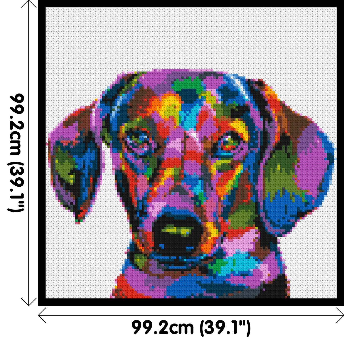 Dachshund Colourful Pop Art - Brick Art Mosaic Kit 5x5 large