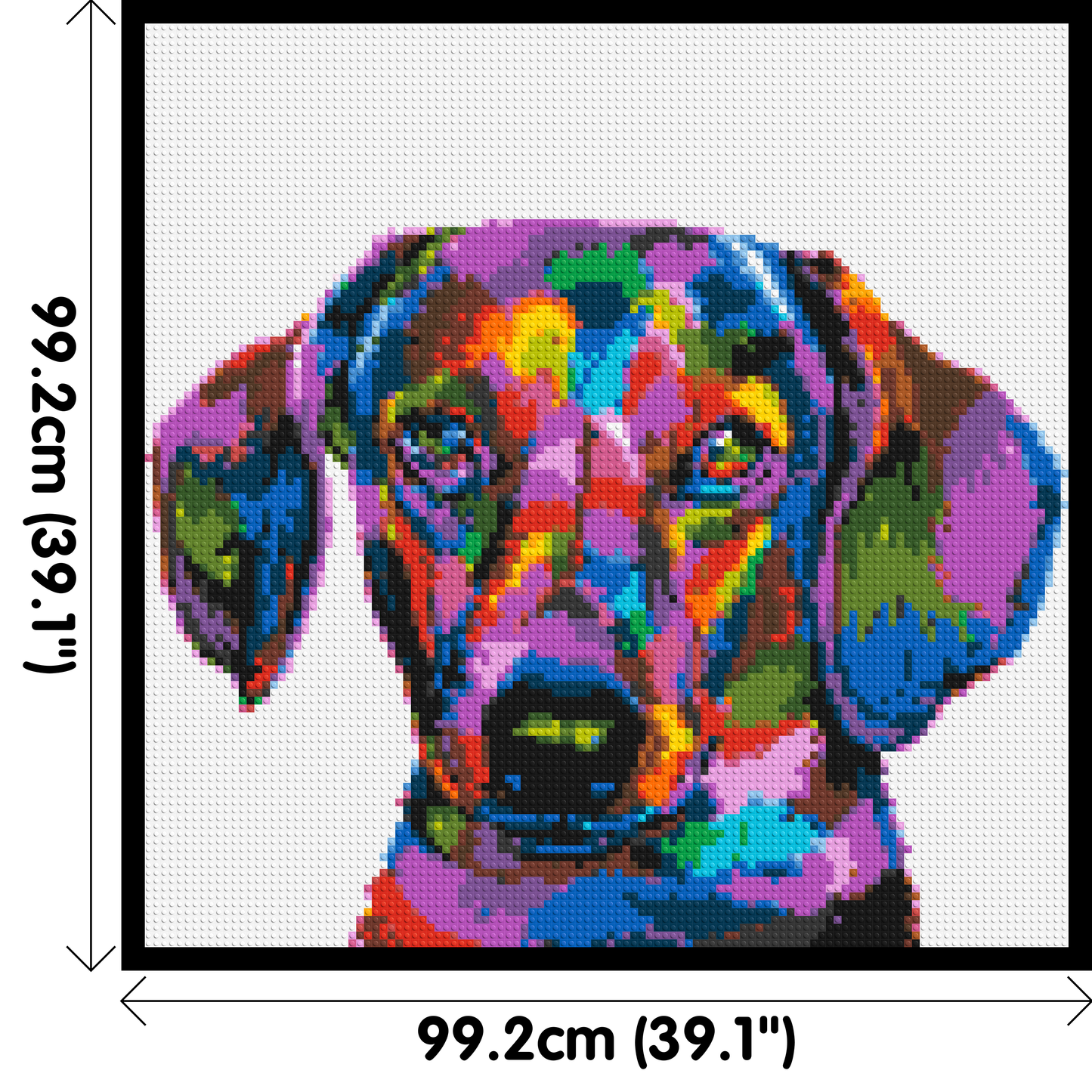 Dachshund Colourful Pop Art - Brick Art Mosaic Kit 5x5 large