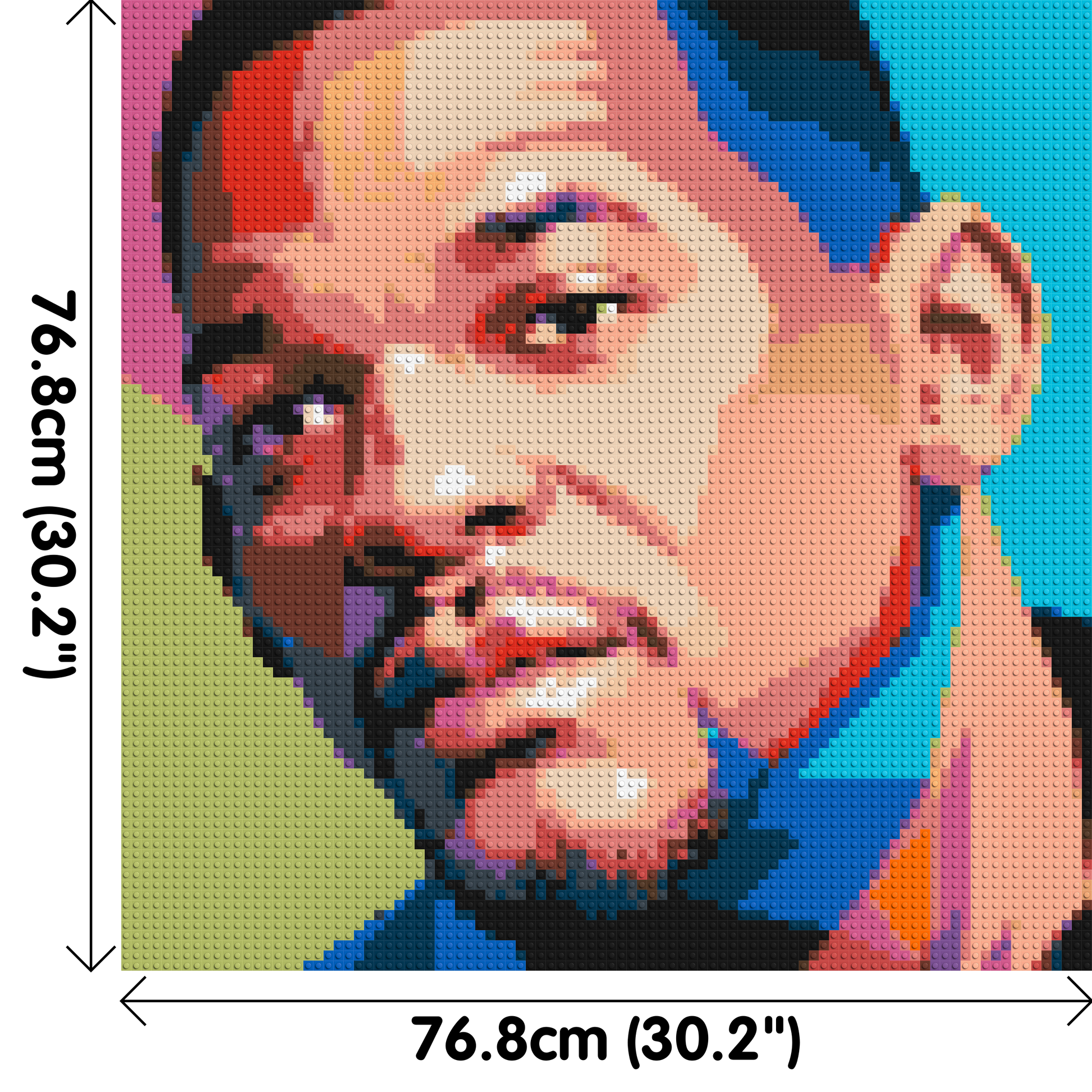 Will Smith - Brick Art Mosaic Kit 4x4 dimensions