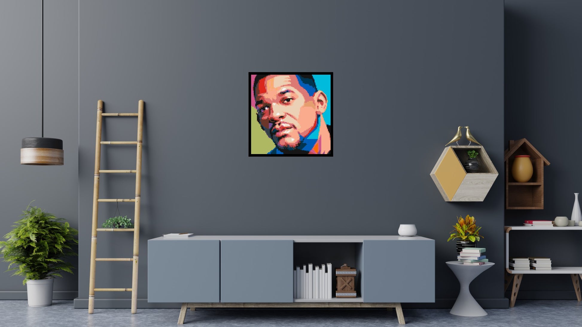 Will Smith - Brick Art Mosaic Kit 4x4 scene with frame