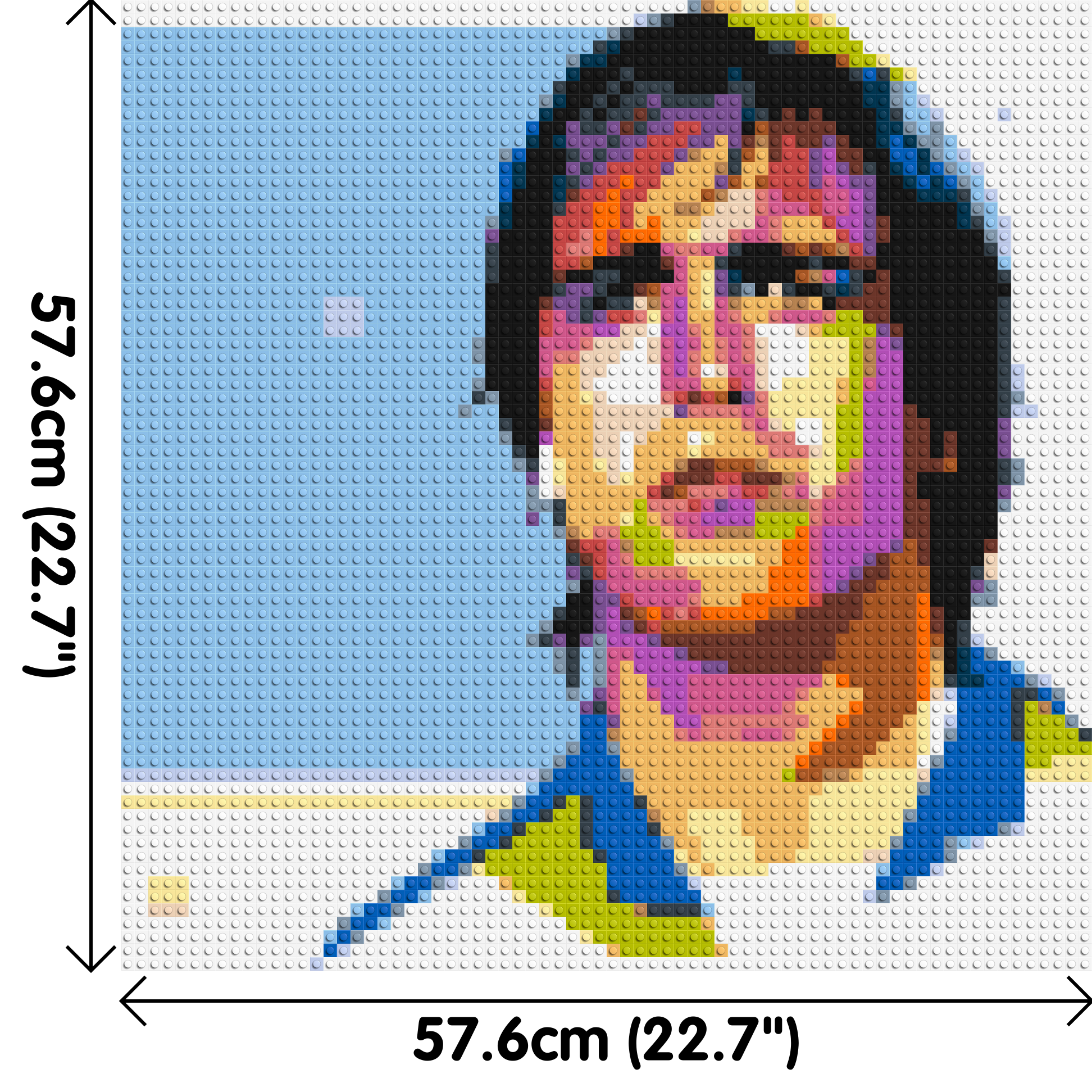 Gabriel Batistuta - Brick Art Mosaic Kit 3x3 dimensions