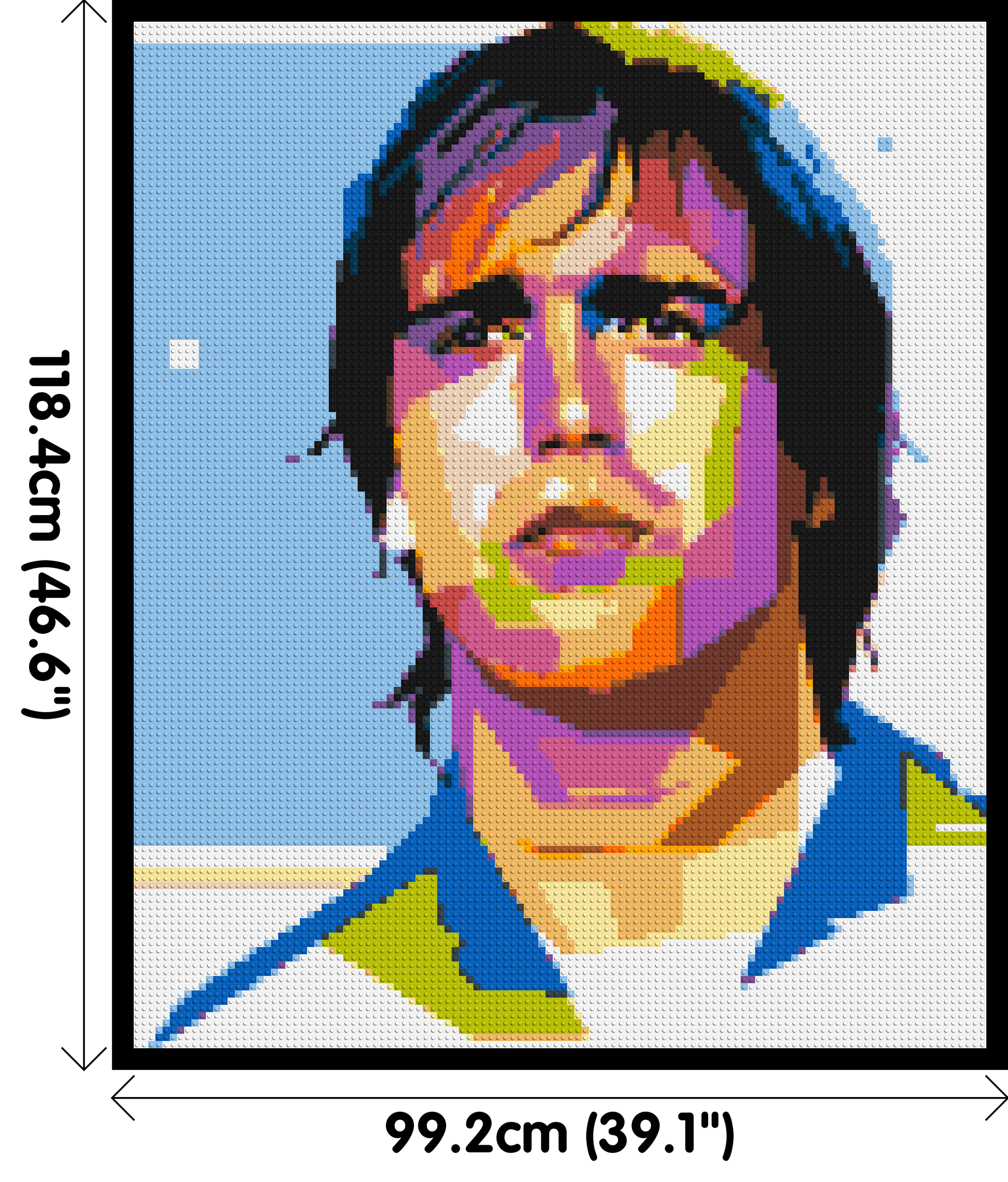 Gabriel Batistuta - Brick Art Mosaic Kit 5x6 dimensions with frame