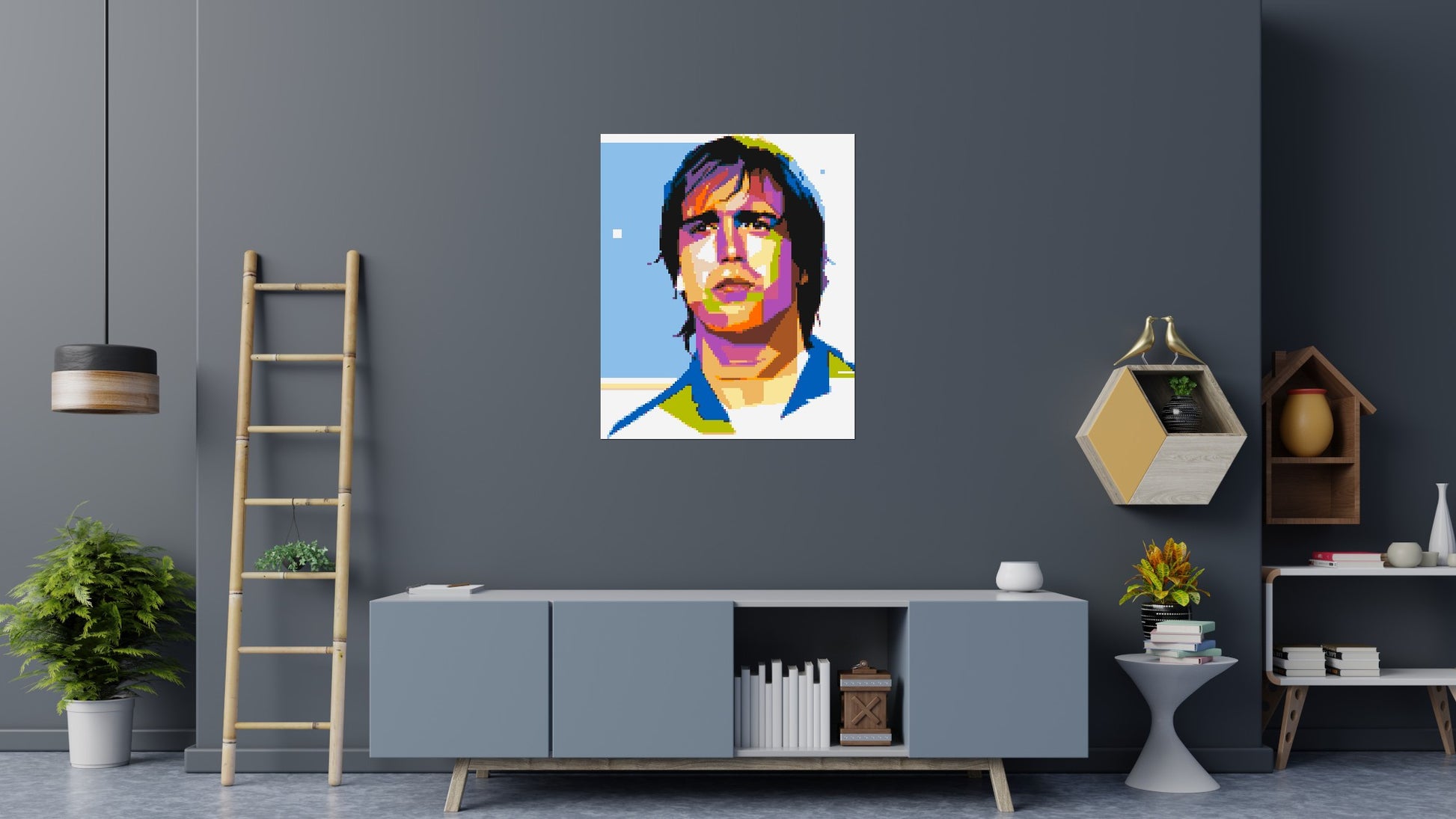 Gabriel Batistuta - Brick Art Mosaic Kit 5x6 scene