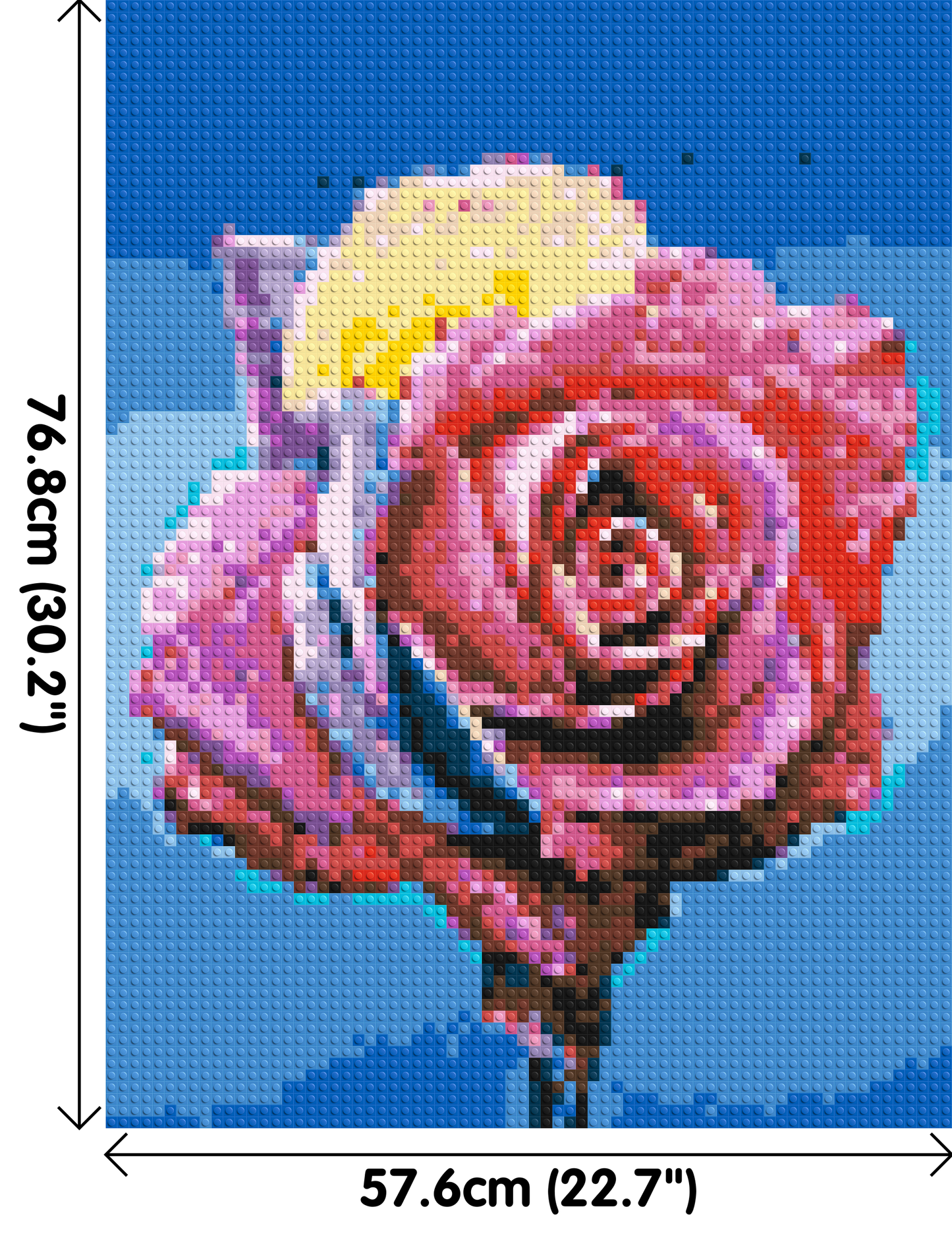 Colourful Rose - Brick Art Mosaic Kit 3x4 large