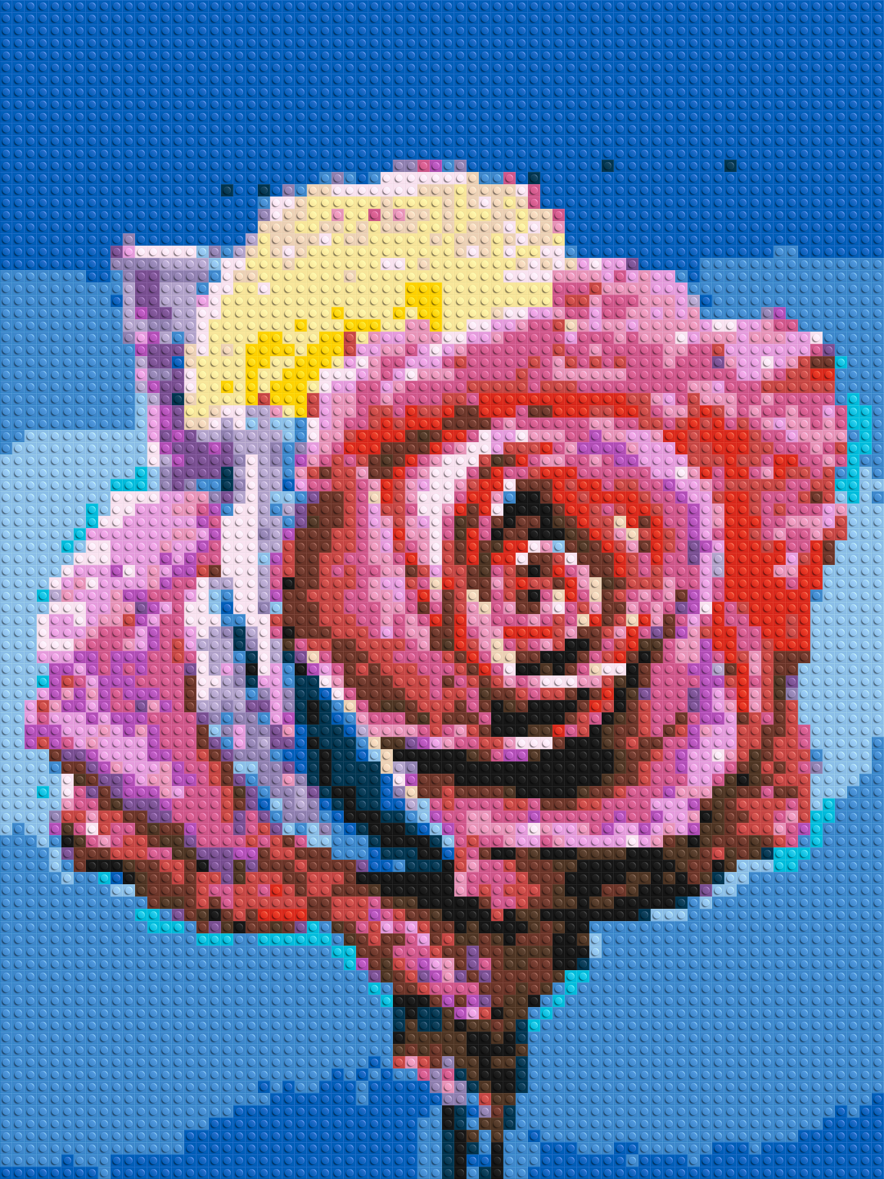 Colourful Rose - Brick Art Mosaic Kit 3x4 large