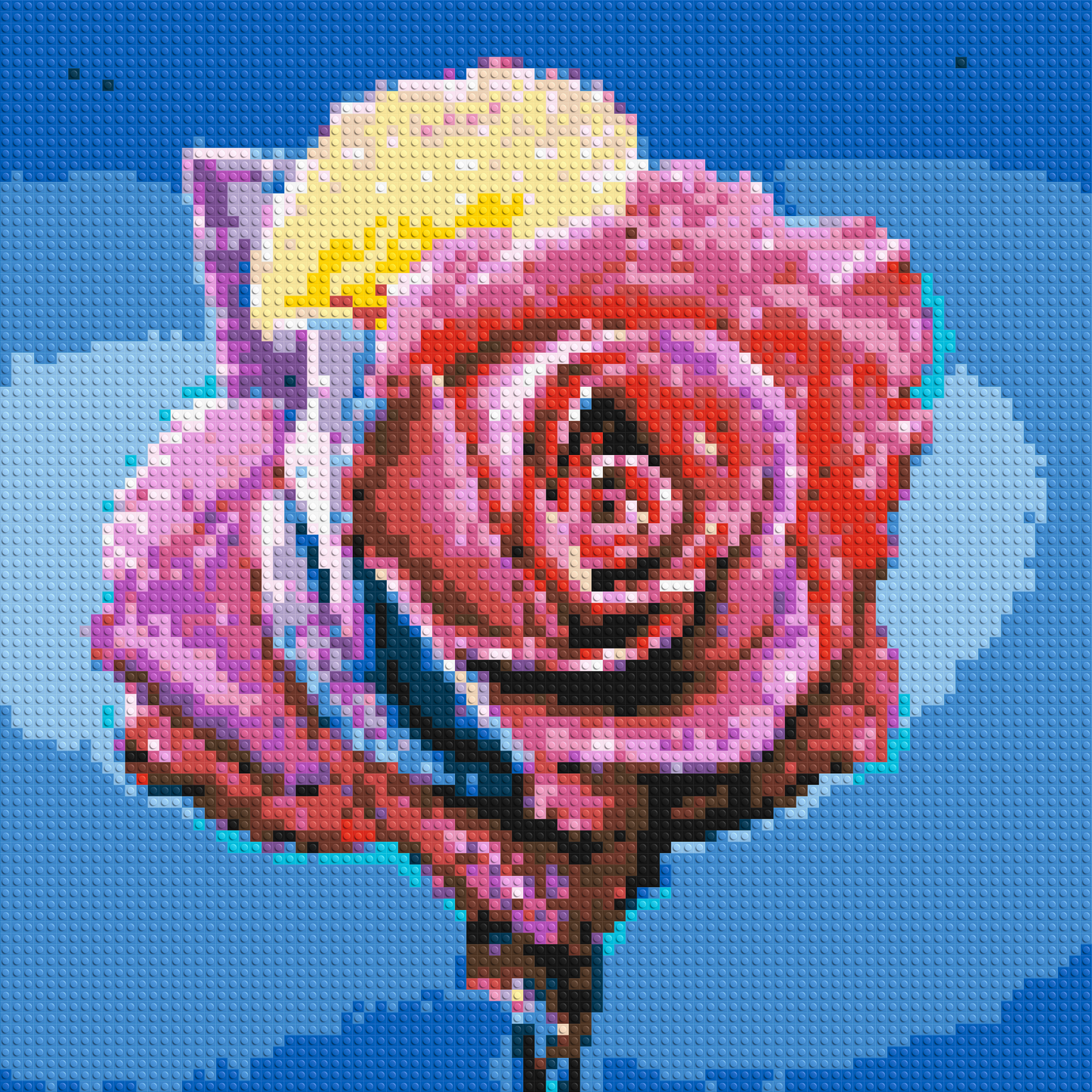 Colourful Rose - Brick Art Mosaic Kit 4x4 large