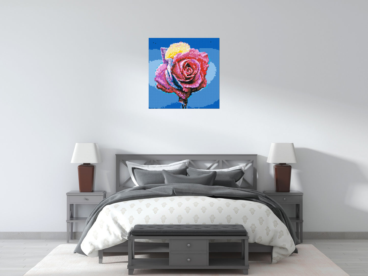 Colourful Rose - Brick Art Mosaic Kit 4x4 large