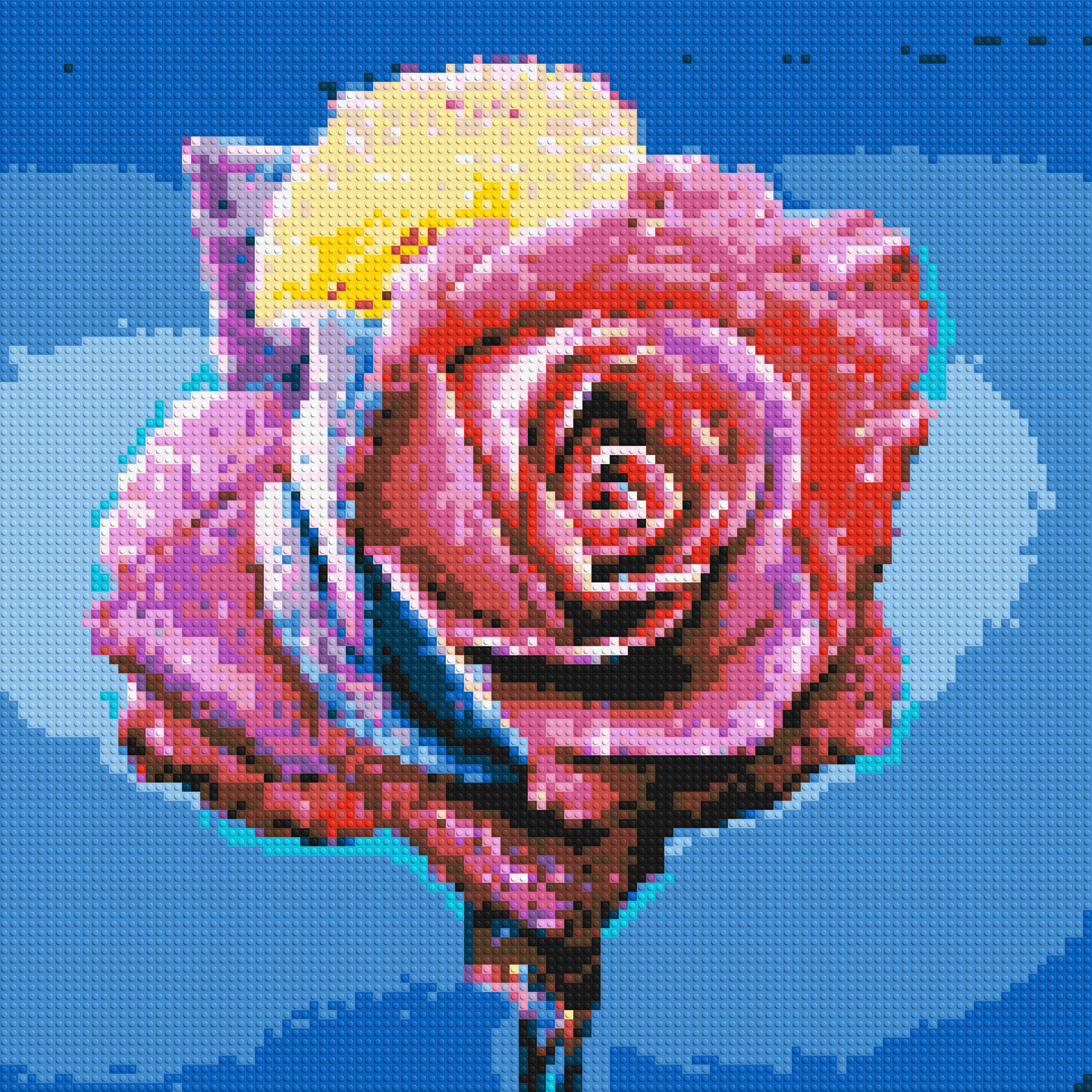 Colourful Rose - Brick Art Mosaic Kit 5x5 large