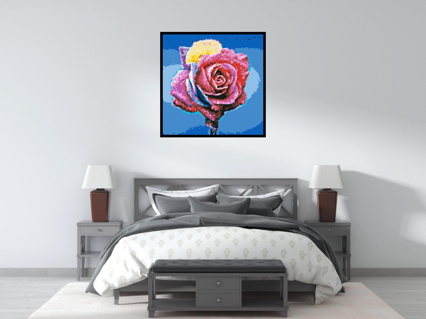 Colourful Rose - Brick Art Mosaic Kit 5x5 large