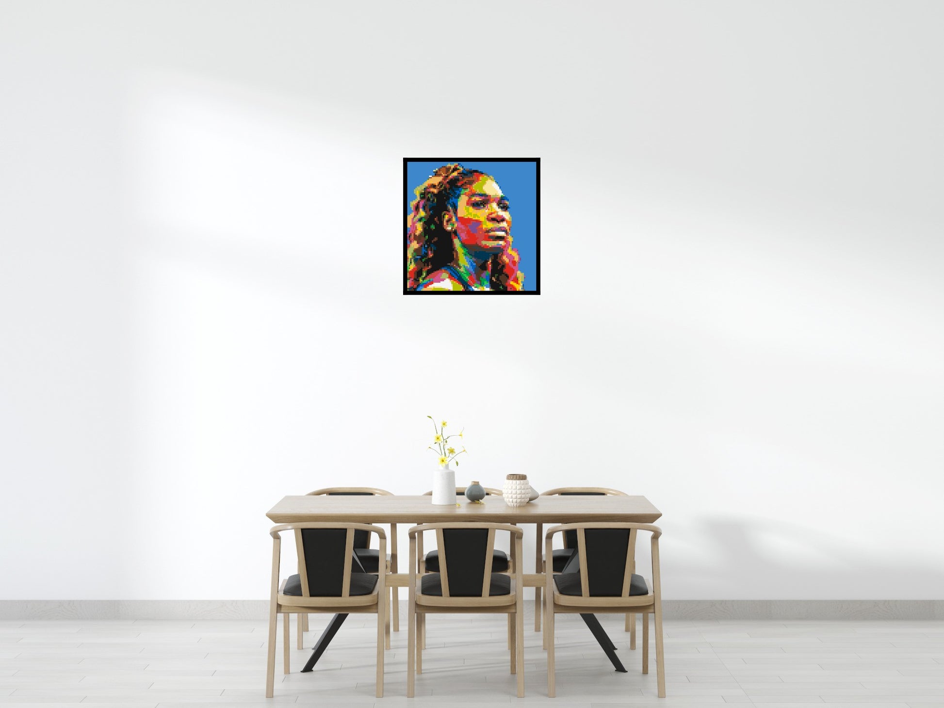 Serena Williams - Brick Art Mosaic Kit 4x4 scene with frame