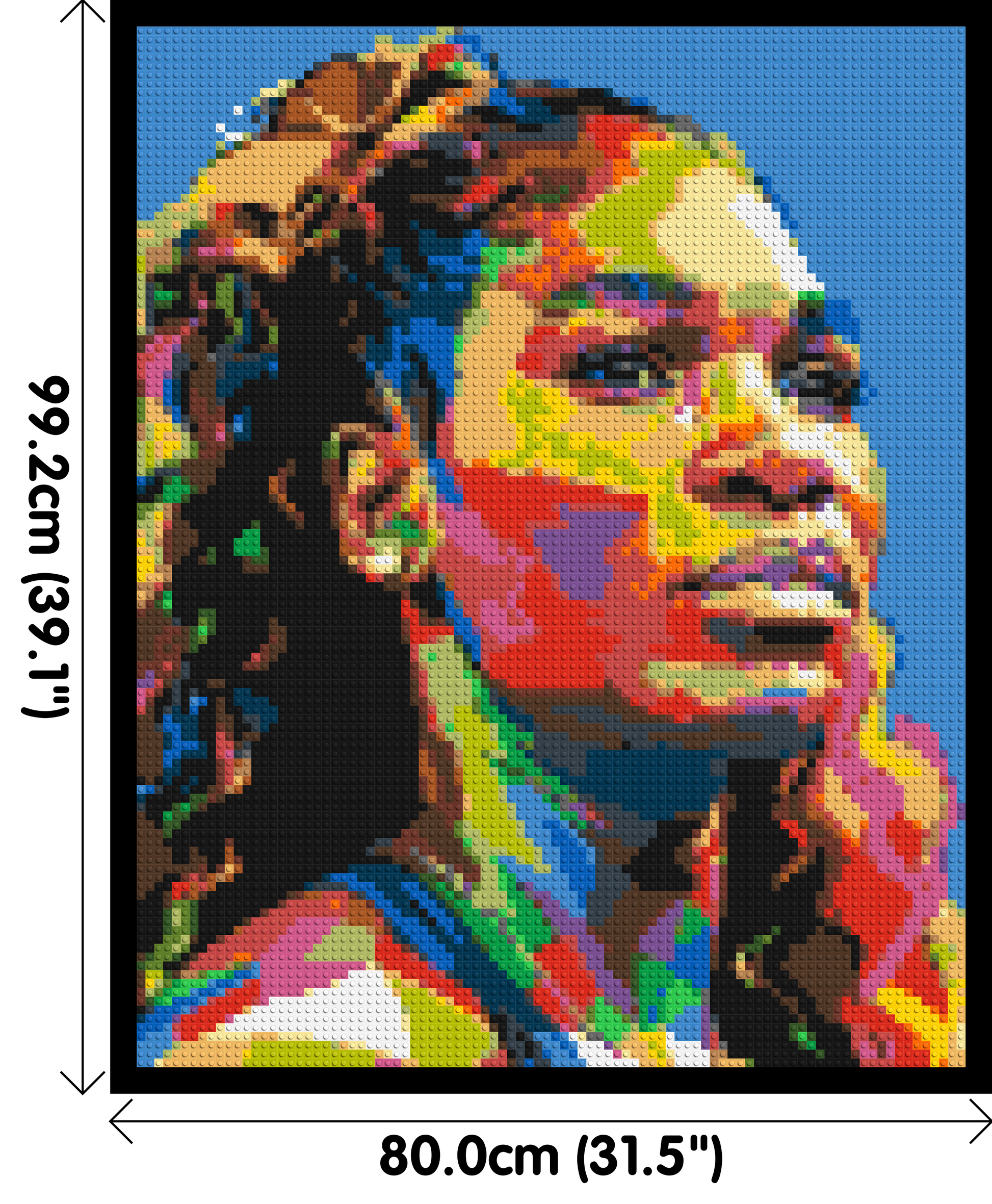 Serena Williams - Brick Art Mosaic Kit 4x5 dimensions with frame