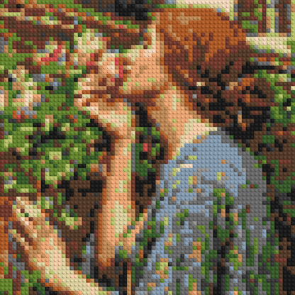The Soul of The Rose by J. W. Waterhouse - Brick Art Mosaic Kit 3x3 large