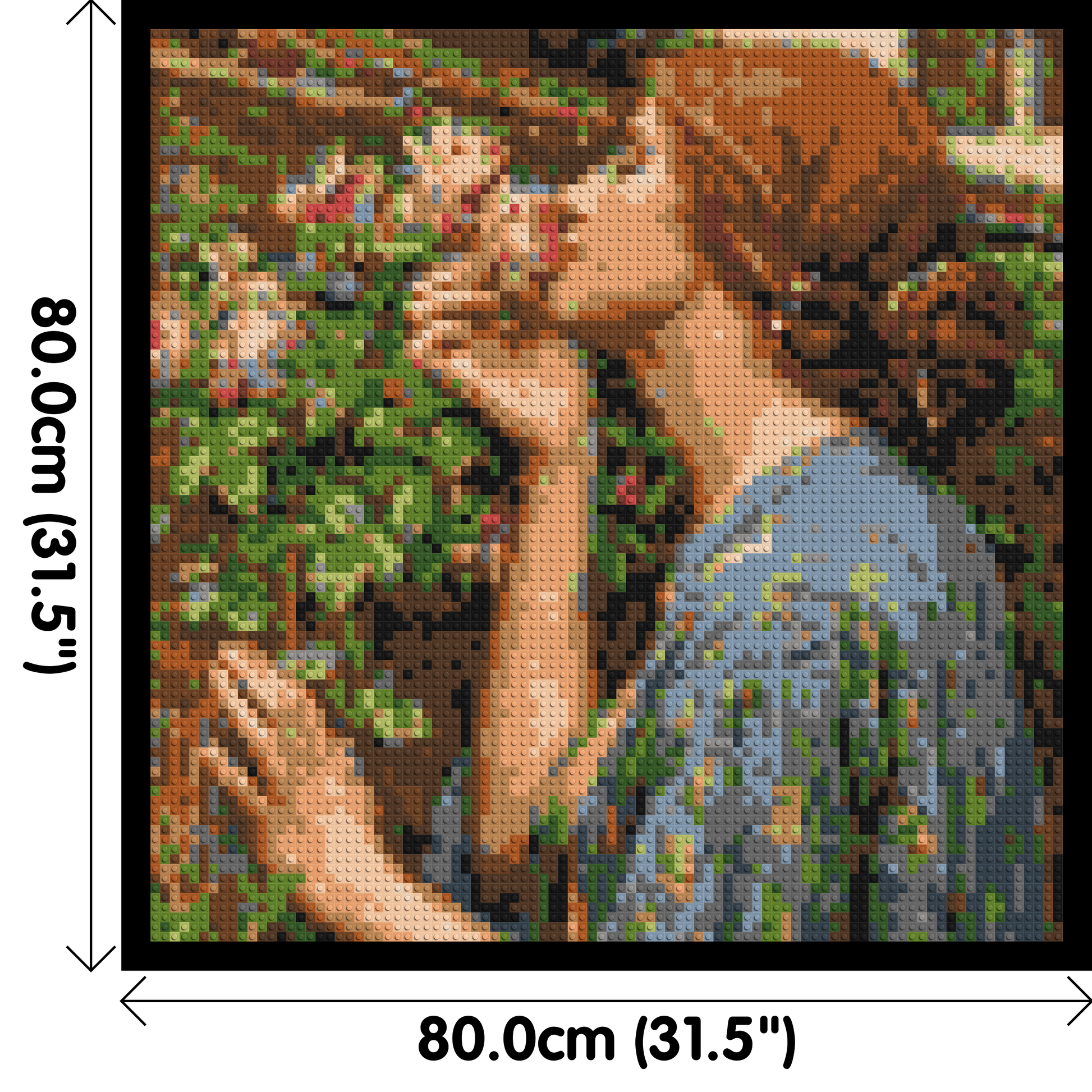 The Soul of The Rose by J. W. Waterhouse - Brick Art Mosaic Kit 4x4 dimensions with frame