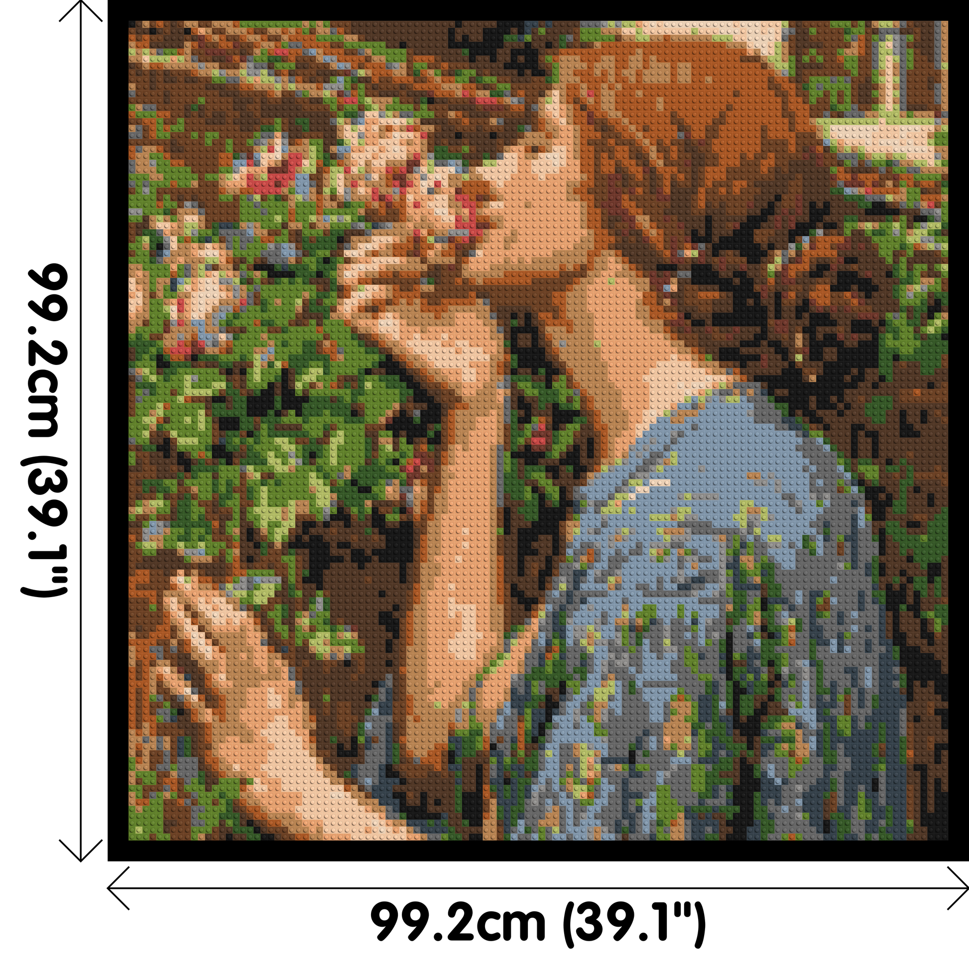 The Soul of The Rose by J. W. Waterhouse - Brick Art Mosaic Kit 5x5 dimensions with frame