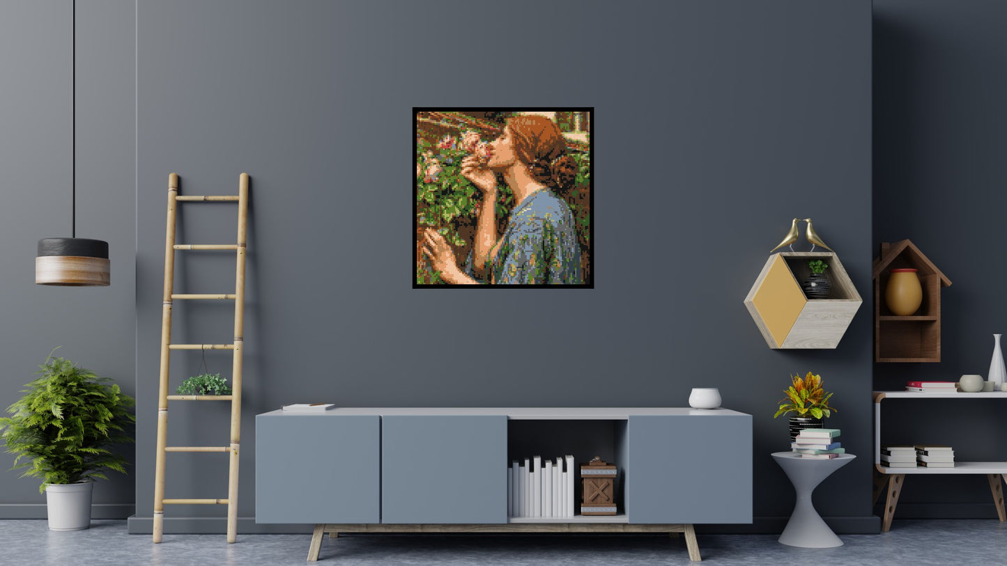 The Soul of The Rose by J. W. Waterhouse - Brick Art Mosaic Kit 5x5 large