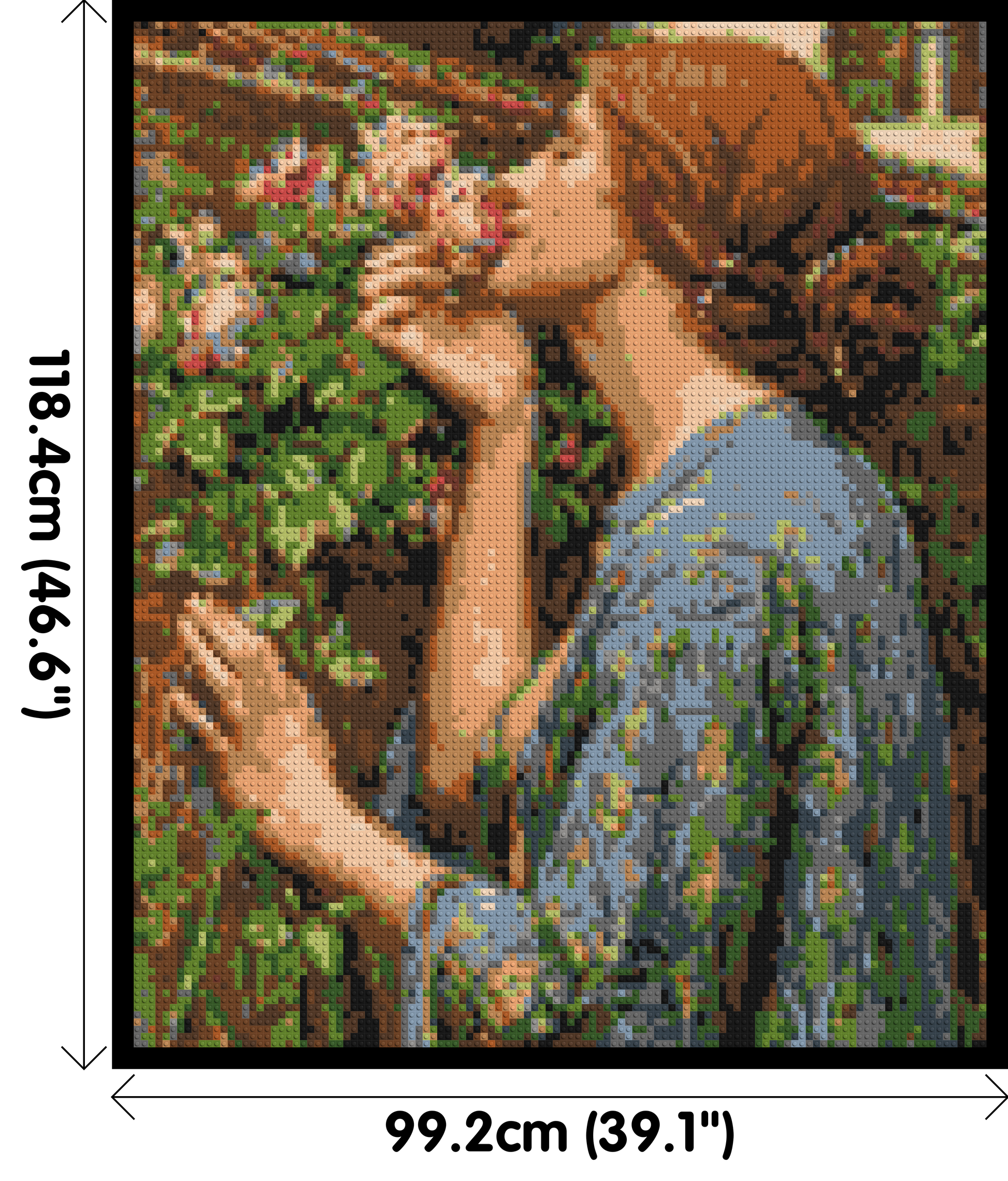 The Soul of The Rose by J. W. Waterhouse - Brick Art Mosaic Kit 5x6 dimensions with frame