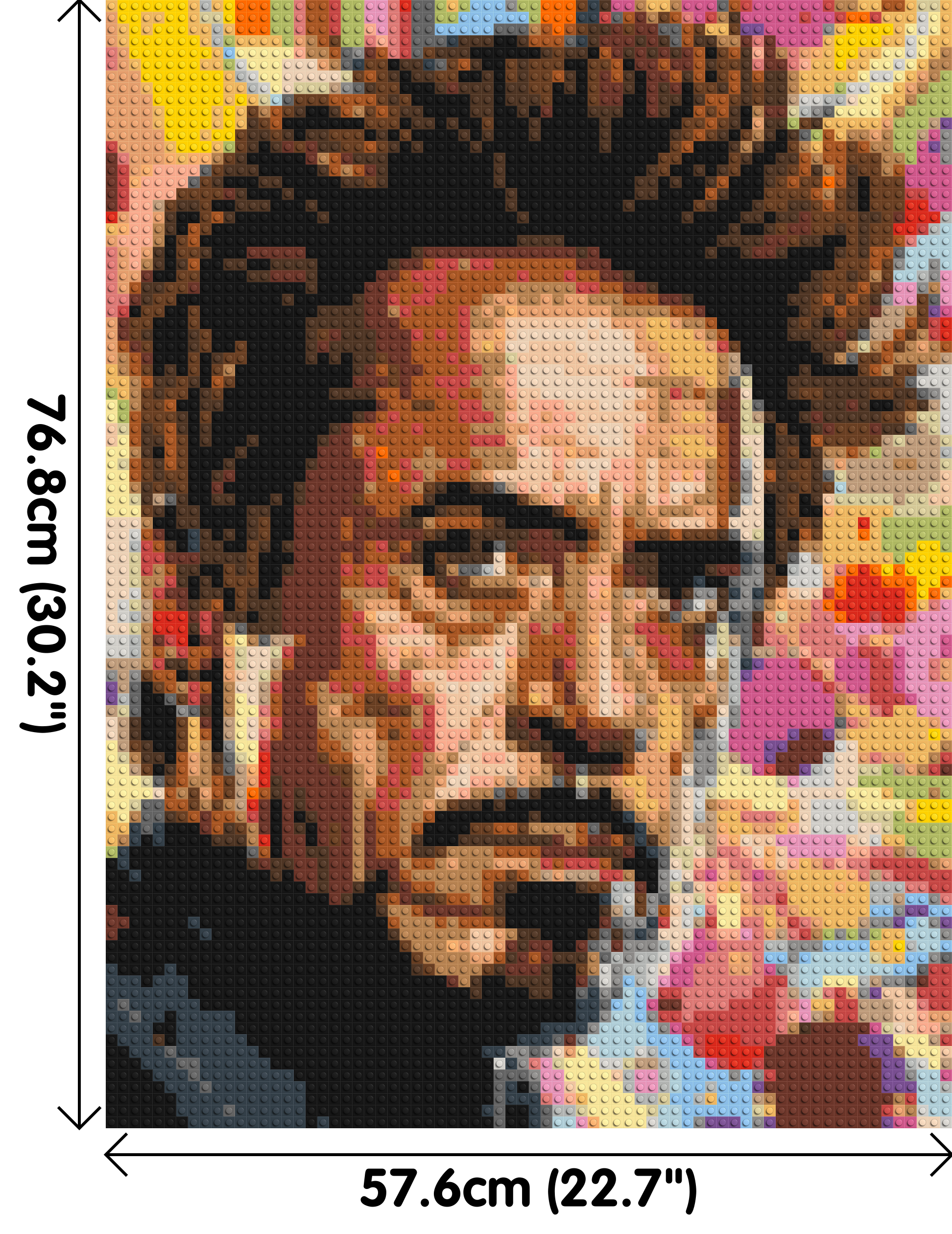 Robert Downey Jr. - Brick Art Mosaic Kit 3x4 dimensions