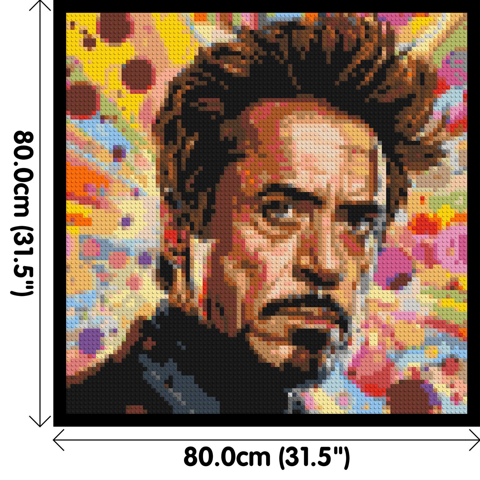 Robert Downey Jr. - Brick Art Mosaic Kit 4x4 dimensions with frame