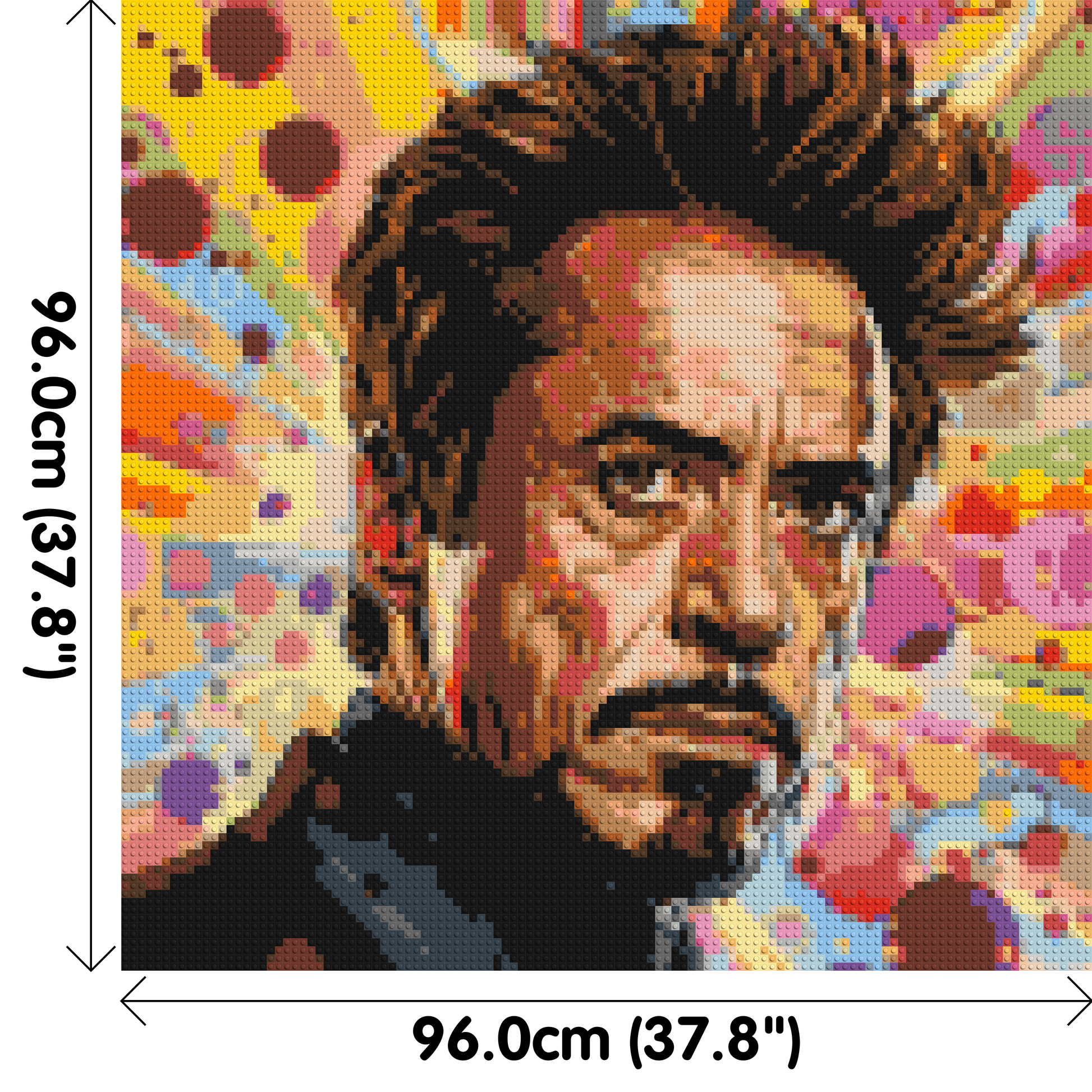 Robert Downey Jr. - Brick Art Mosaic Kit 5x5 dimensions