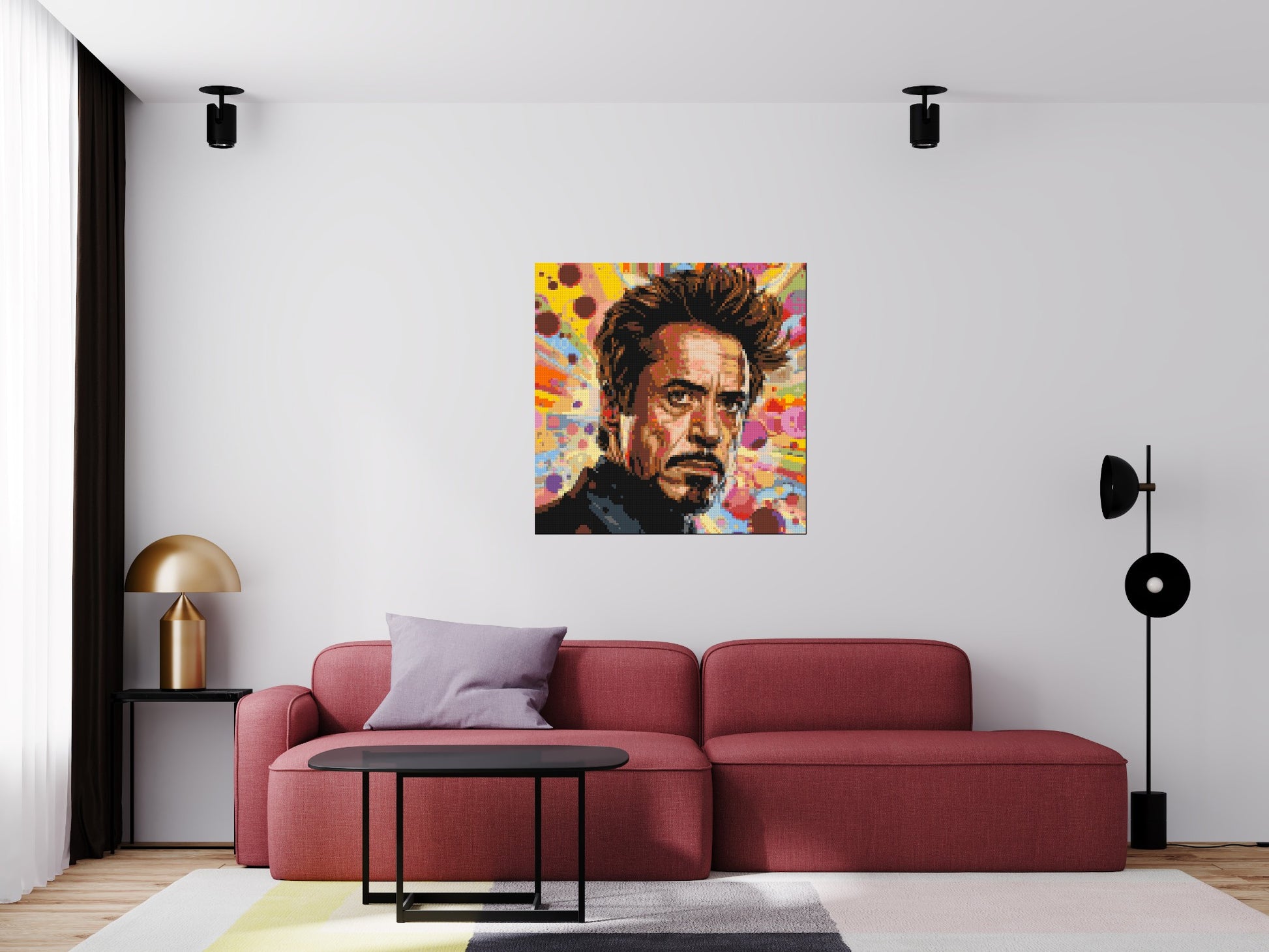 Robert Downey Jr. - Brick Art Mosaic Kit 5x5 scene