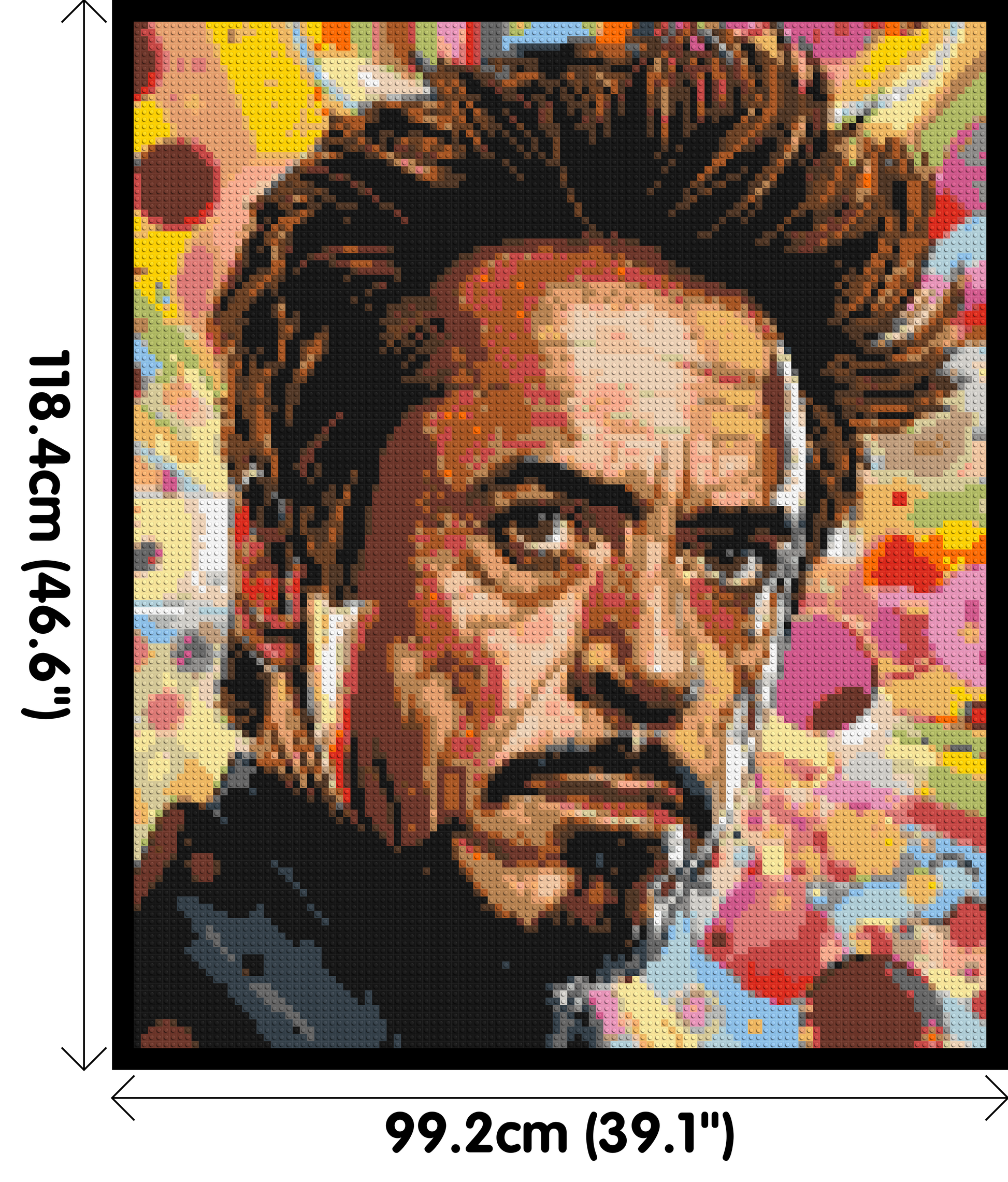 Robert Downey Jr. - Brick Art Mosaic Kit 5x6 dimensions with frame