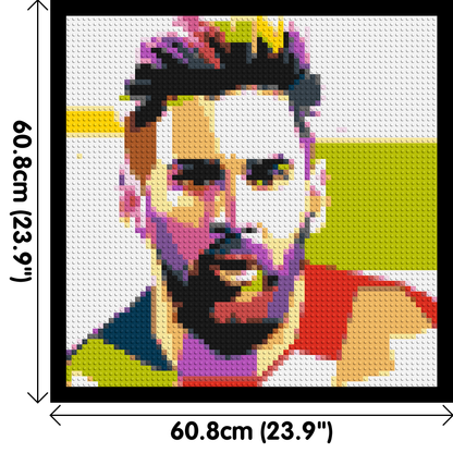 Messi #2 - Brick Art Mosaic Kit 3x3 large