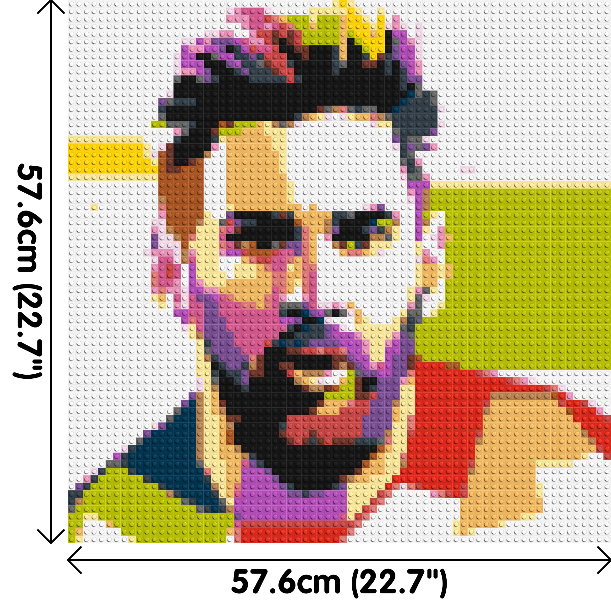 Messi #2 - Brick Art Mosaic Kit 3x3 dimensions