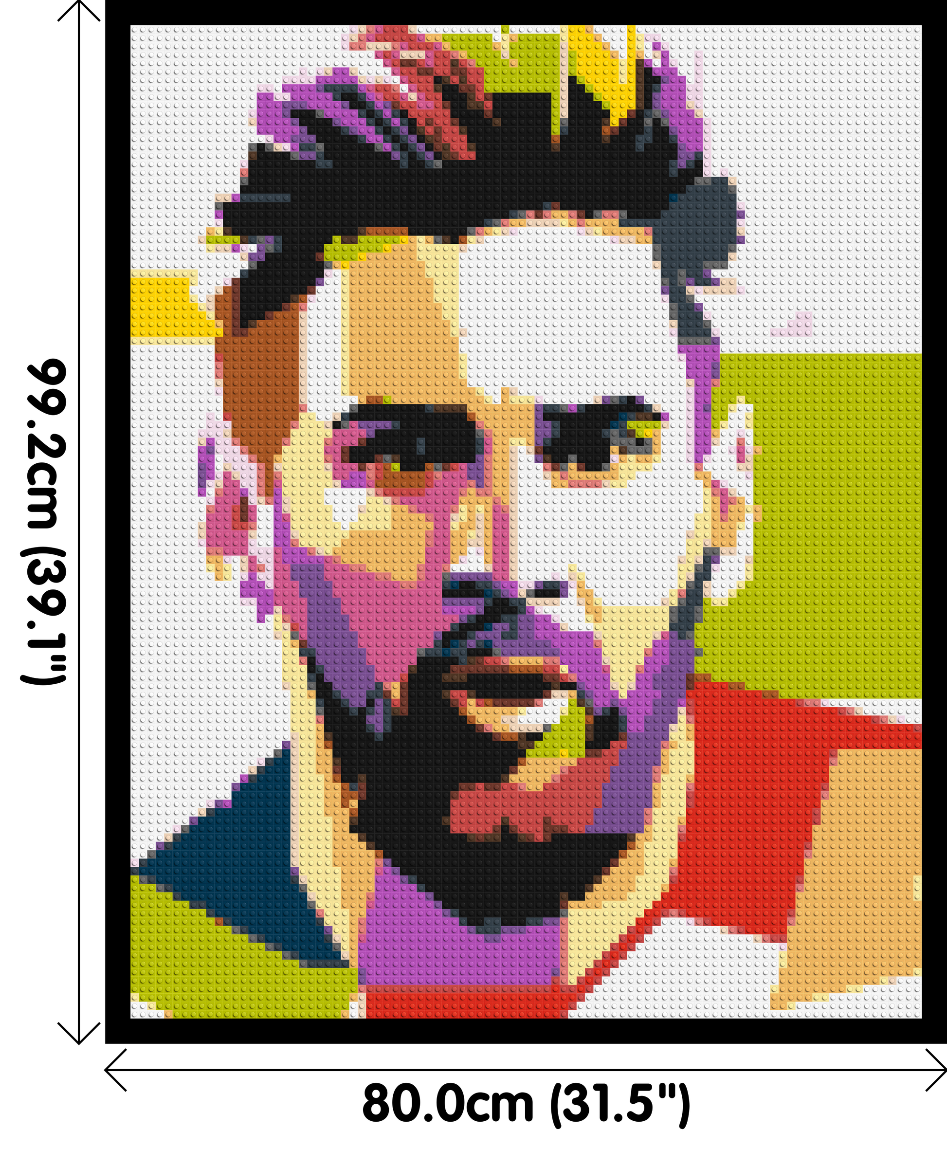 Messi #2 - Brick Art Mosaic Kit 4x5 dimensions with frame