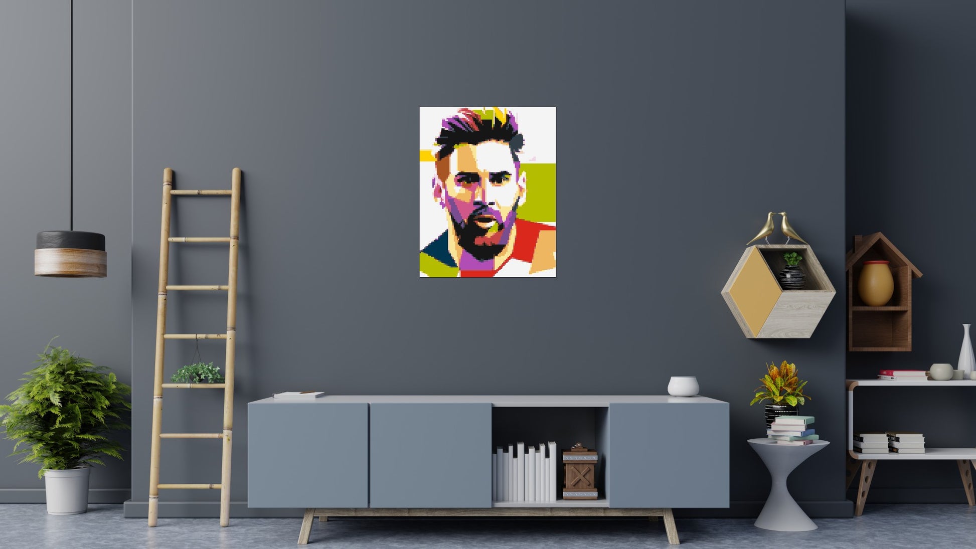 Messi #2 - Brick Art Mosaic Kit 4x5 scene