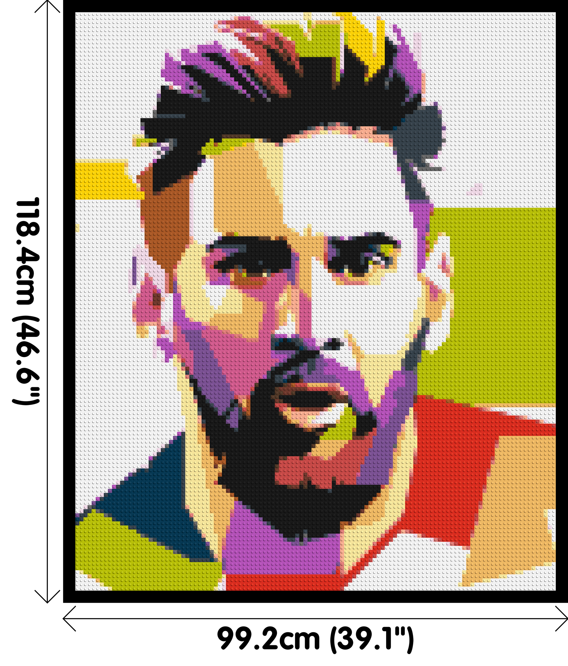 Messi #2 - Brick Art Mosaic Kit 5x6 dimensions with frame