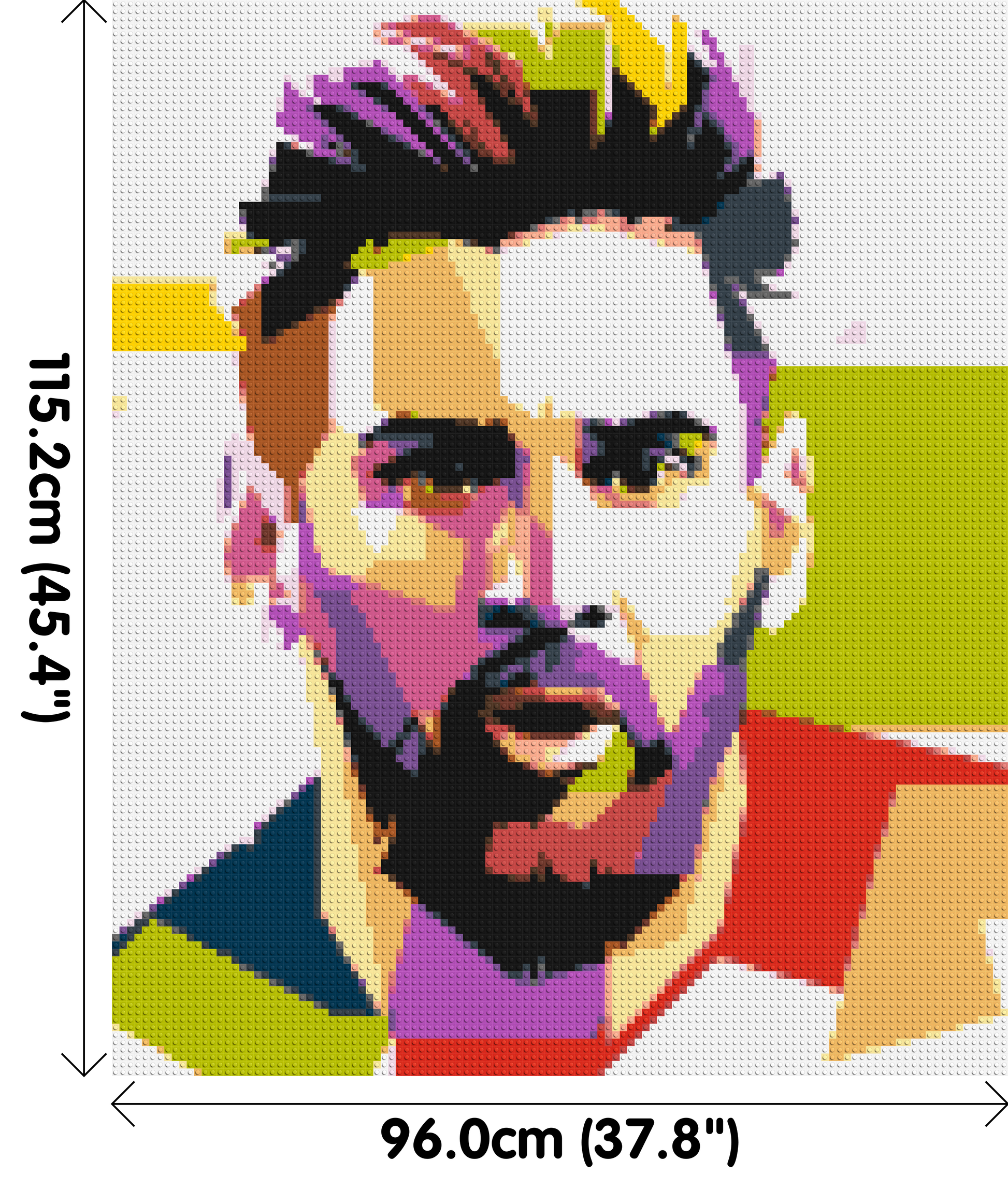 Messi #2 - Brick Art Mosaic Kit 5x6 dimensions