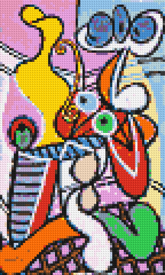 Great Still Life on a Pedestal by Pablo Picasso - Brick Art Mosaic Kit 3x5 large