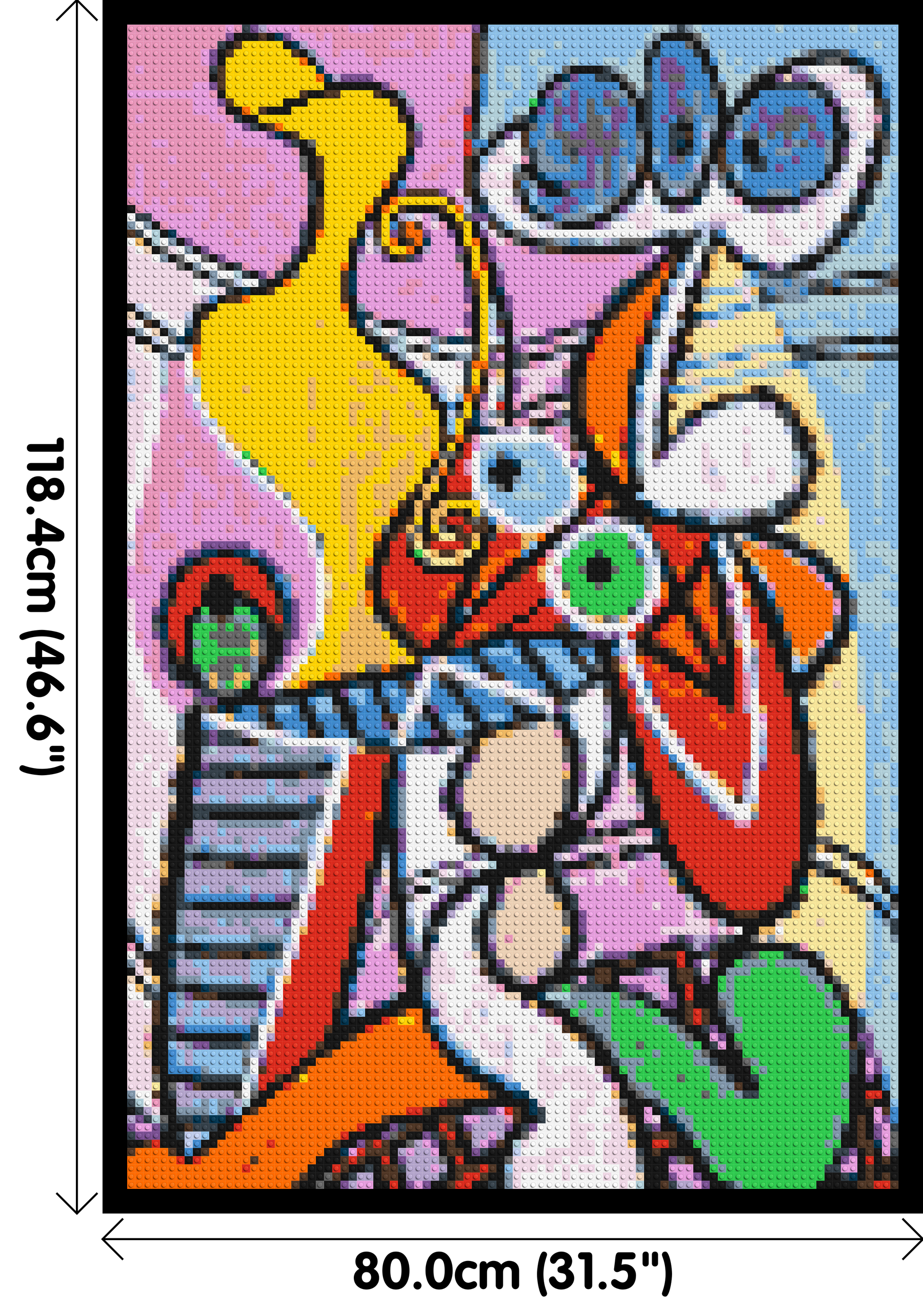 Great Still Life on a Pedestal by Pablo Picasso - Brick Art Mosaic Kit 4x6 dimensions with frame