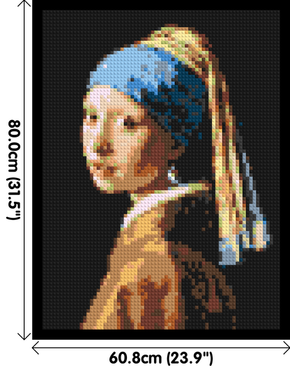 Girl with a Pearl Earring by Johannes Vermeer - Brick Art Mosaic Kit 3x4 large