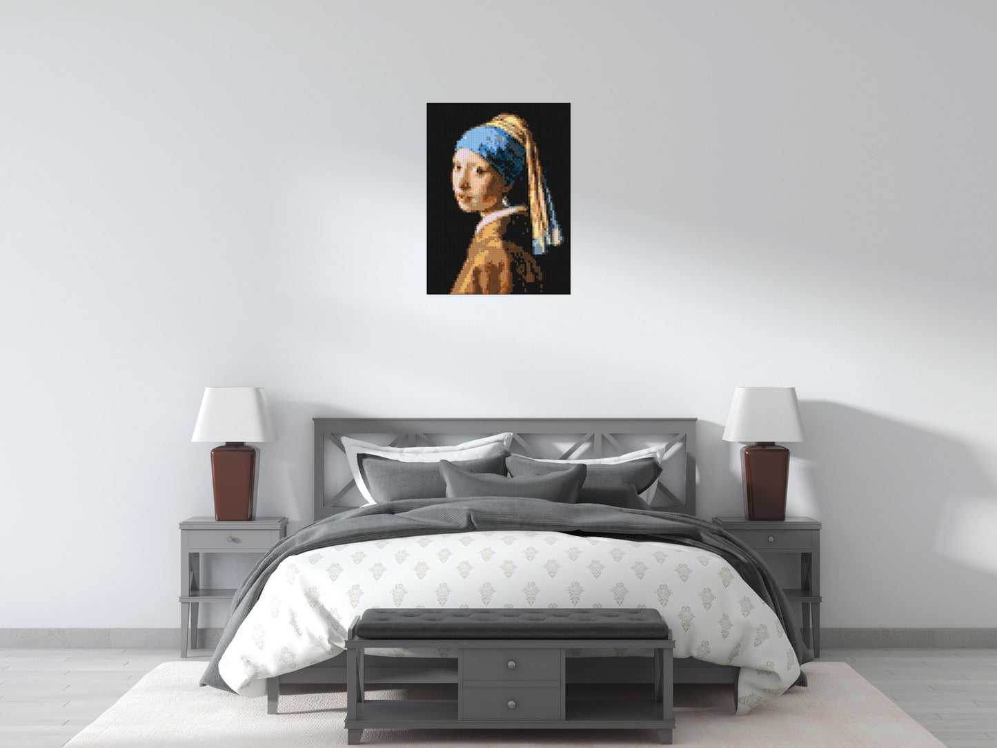 Girl with a Pearl Earring by Johannes Vermeer - Brick Art Mosaic Kit 3x4 large