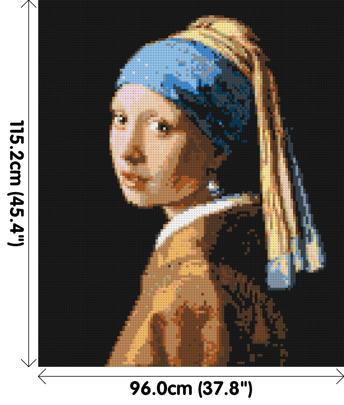 Girl with a Pearl Earring by Johannes Vermeer - Brick Art Mosaic Kit 5x6 large