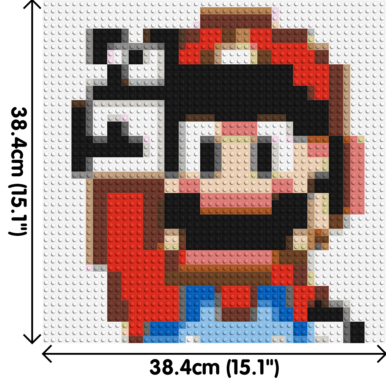 Mario Pixel Art - Brick Art Mosaic Kit 2x2 dimensions