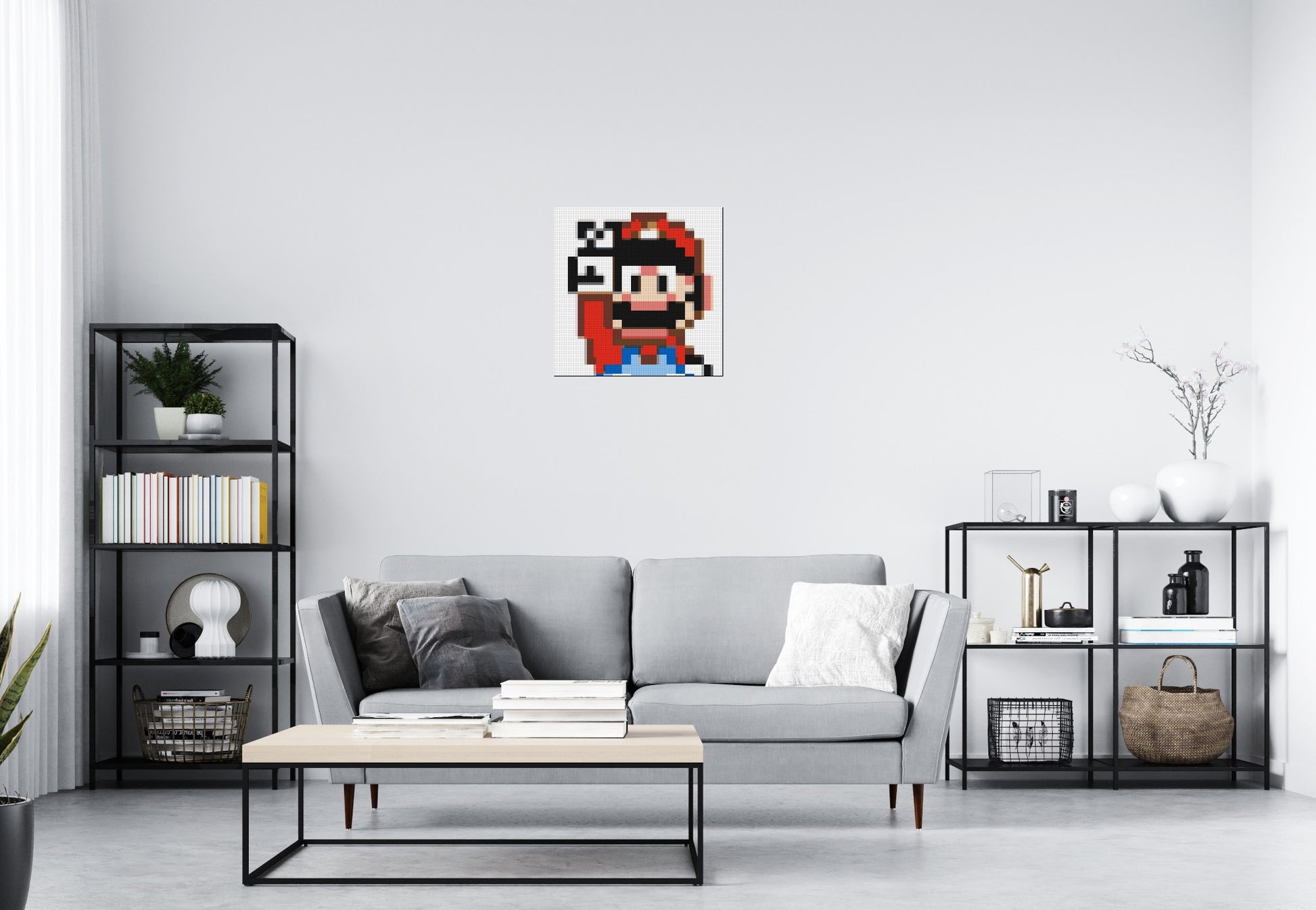 Mario Pixel Art - Brick Art Mosaic Kit 3x3 scene