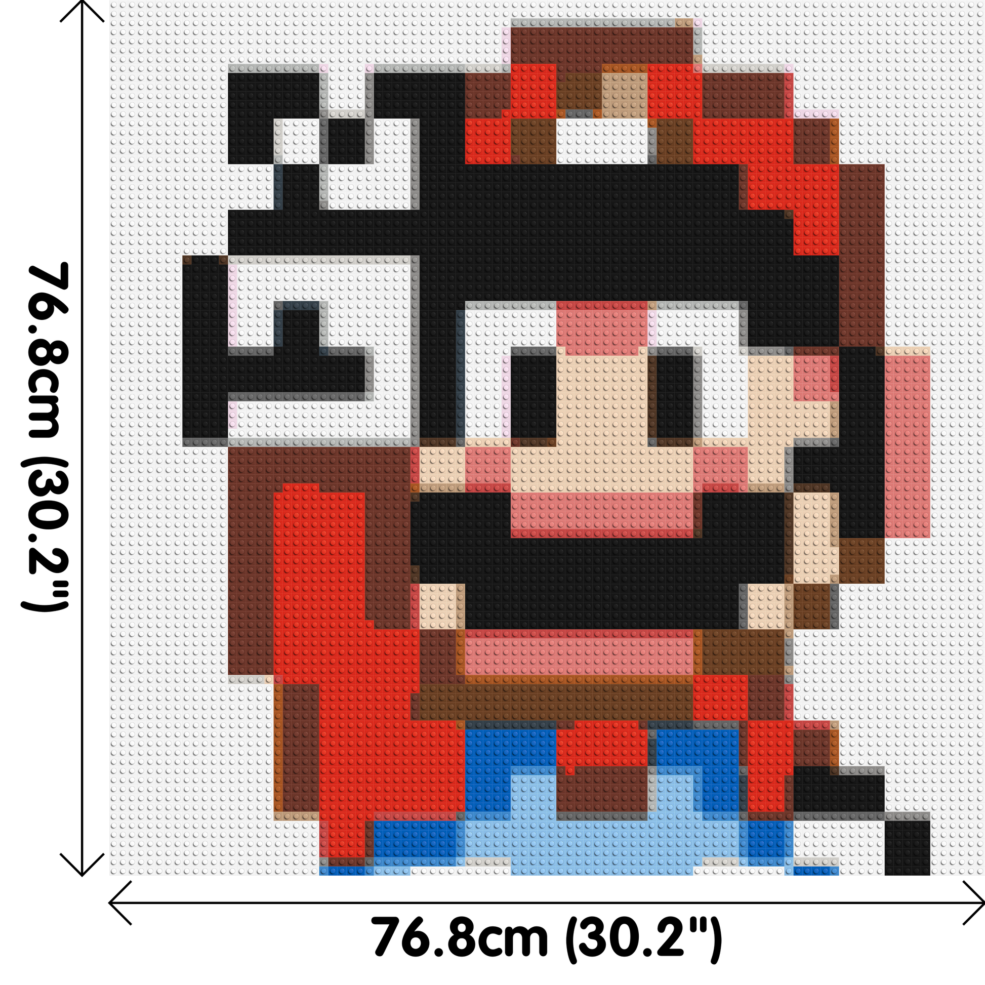 Mario Pixel Art - Brick Art Mosaic Kit 4x4 dimensions