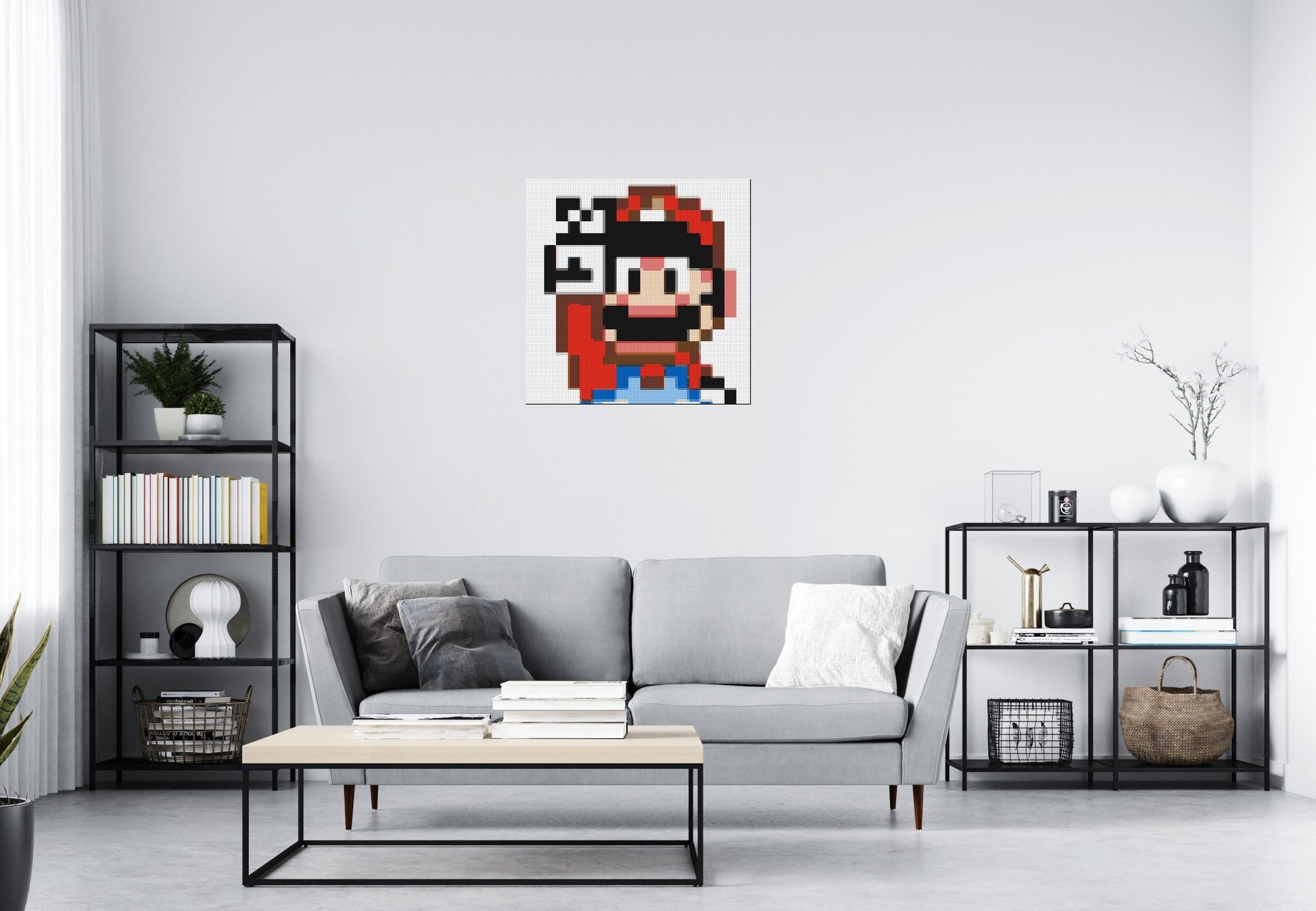 Mario Pixel Art - Brick Art Mosaic Kit 4x4 scene