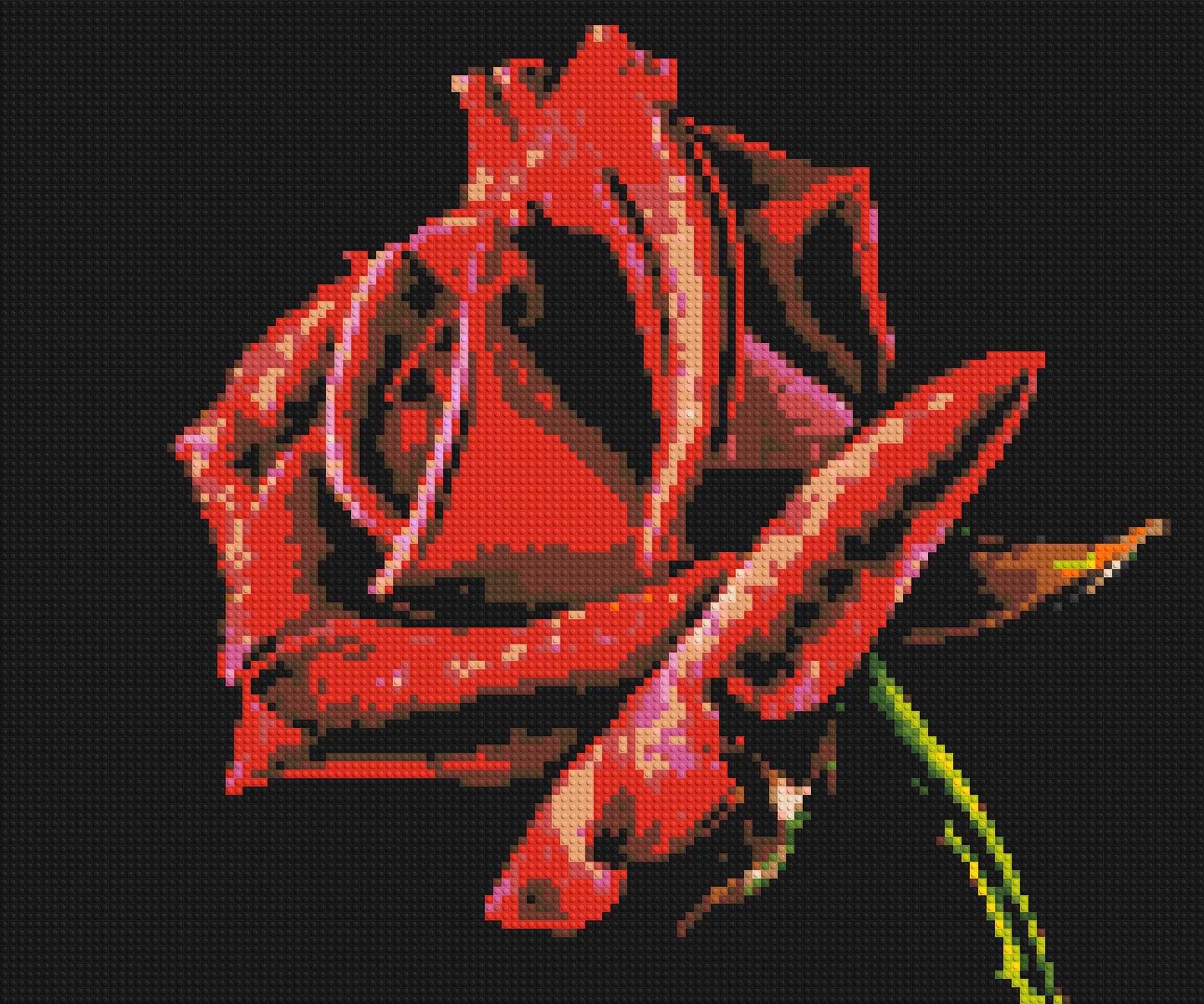 Red Rose - Brick Art Mosaic Kit 6x5 large