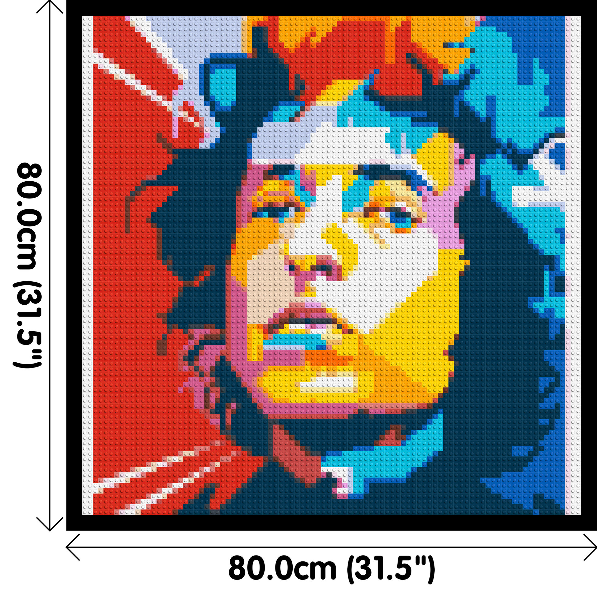 Bob Dylan - Brick Art Mosaic Kit 4x4 dimensions with frame