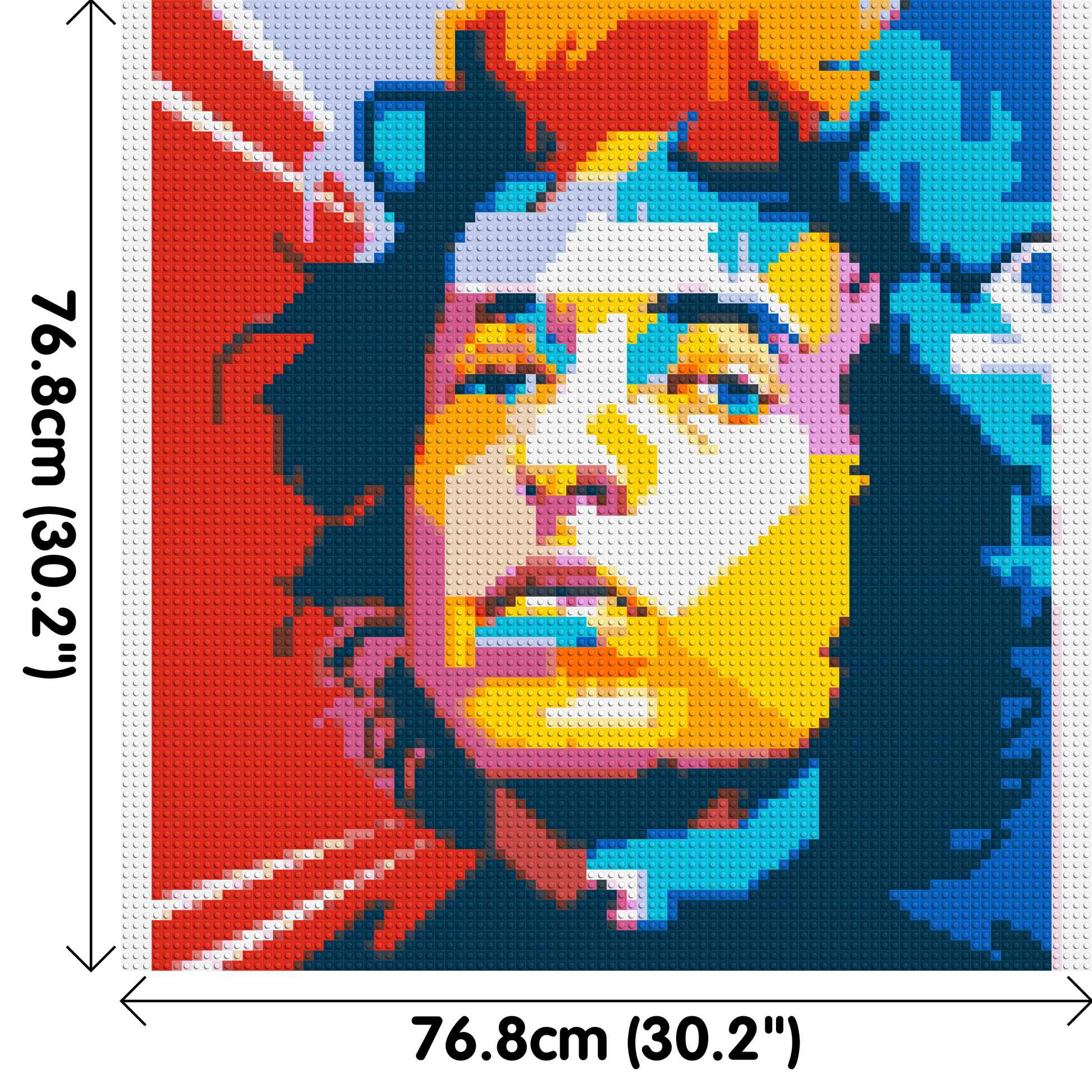 Bob Dylan - Brick Art Mosaic Kit 4x4 dimensions