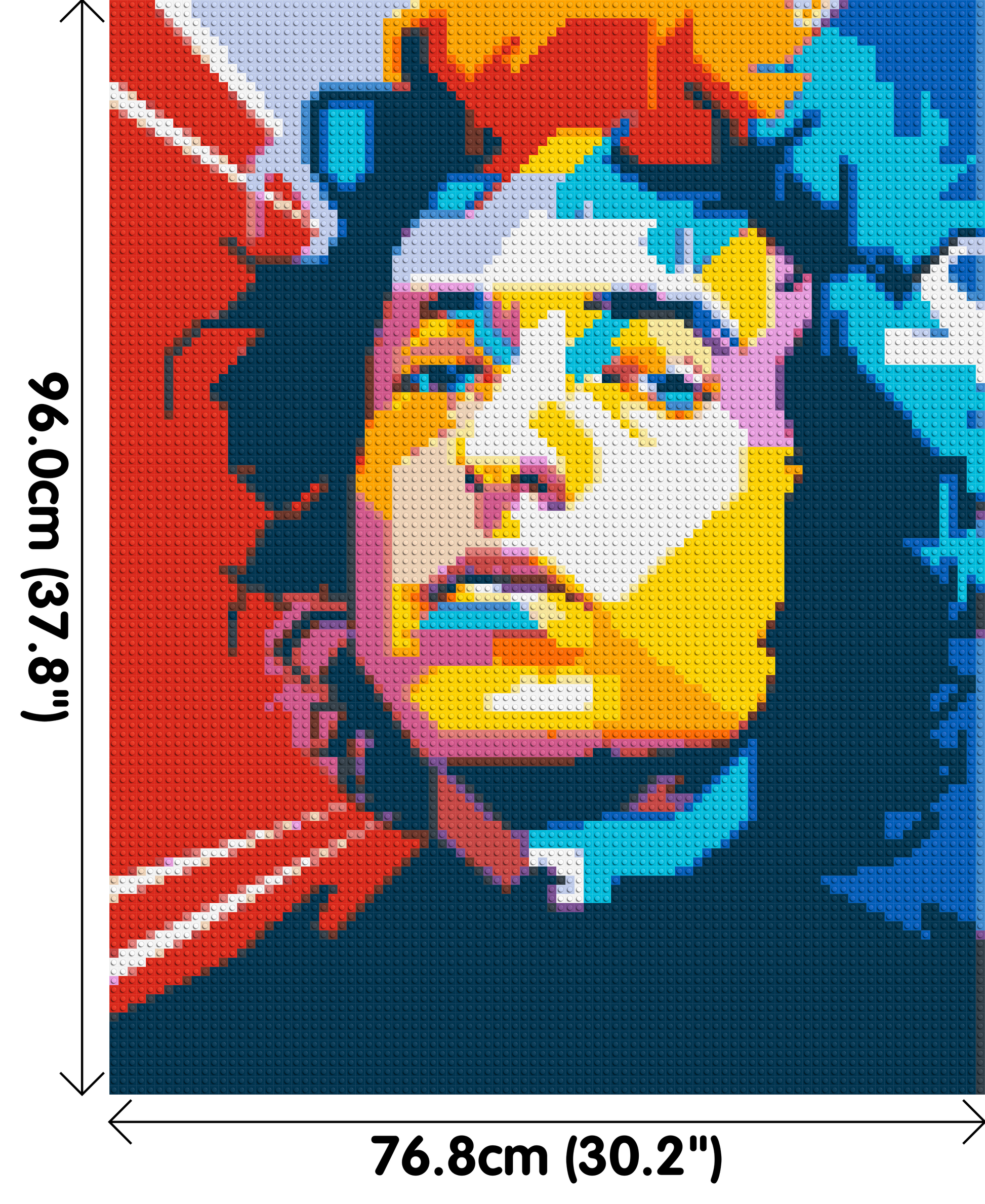 Bob Dylan - Brick Art Mosaic Kit 4x5 dimensions