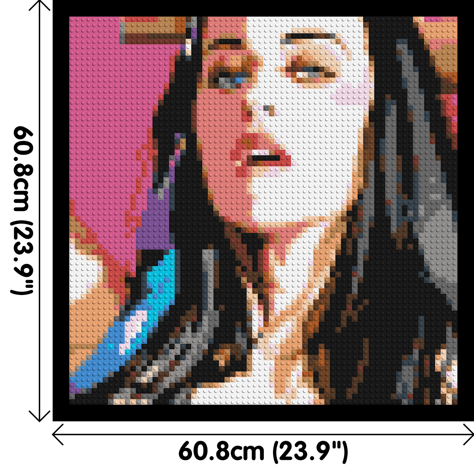 Katy Perry #2 - Brick Art Mosaic Kit 3x3 dimensions with frame