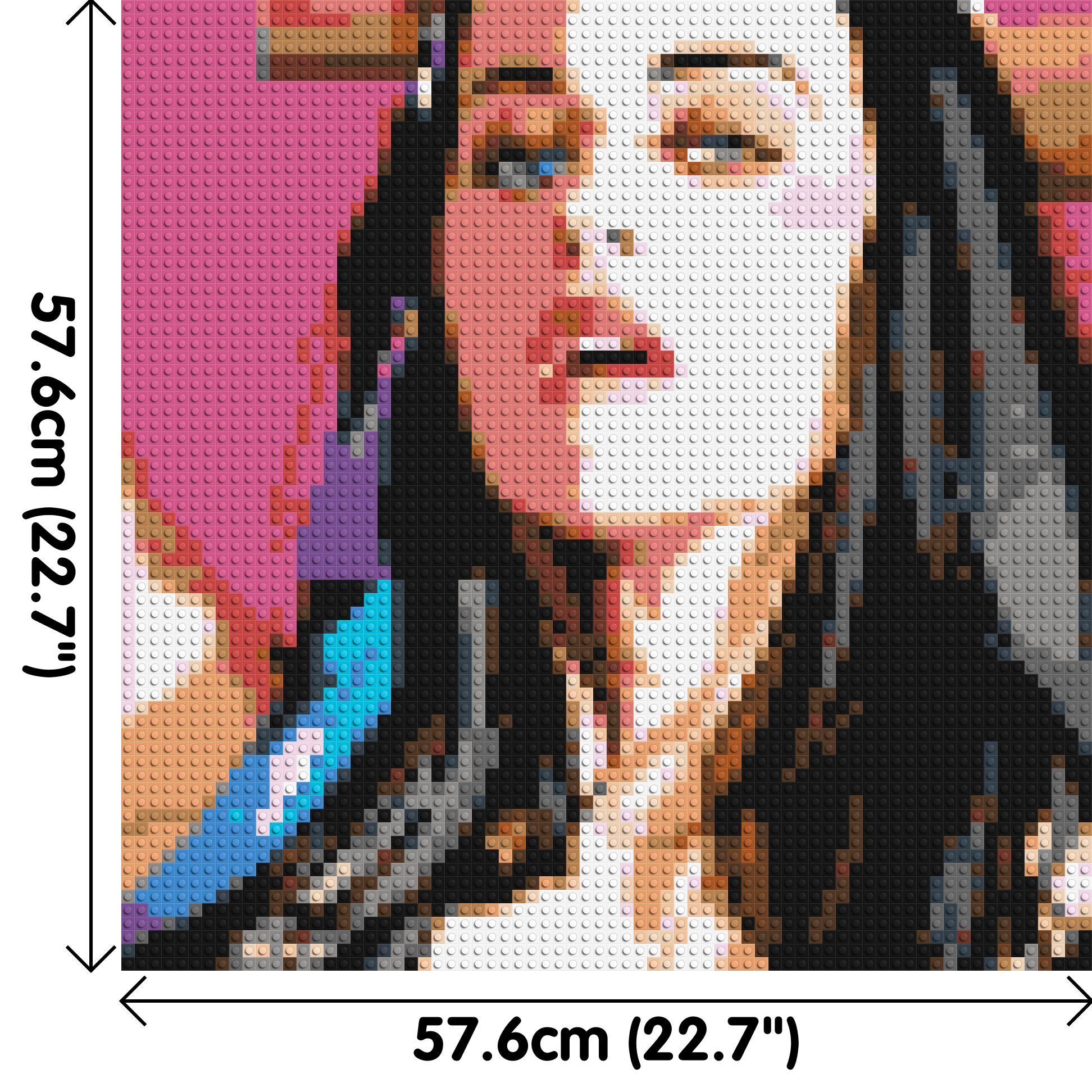 Katy Perry #2 - Brick Art Mosaic Kit 3x3 dimensions