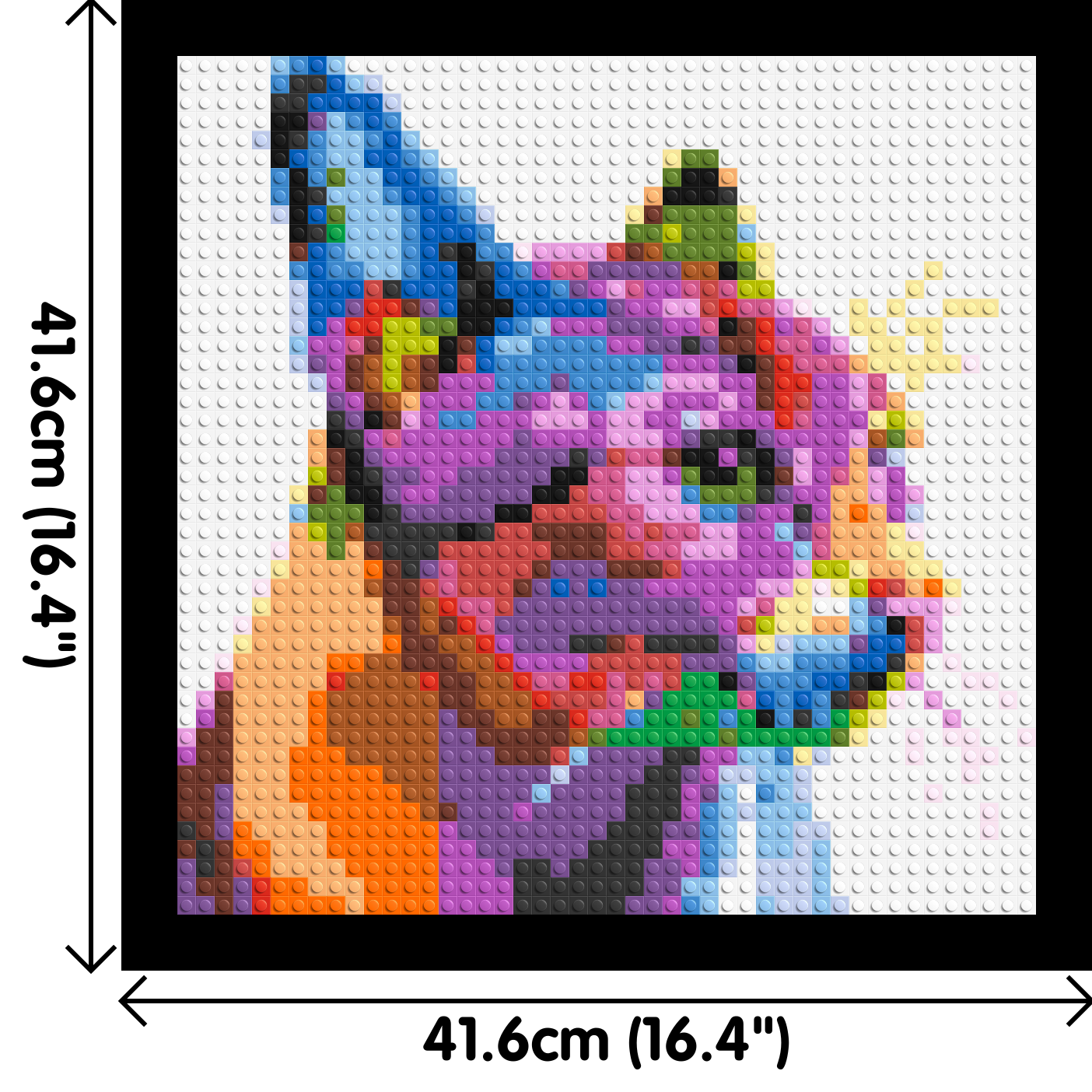 Cat #1 Colourful Pop Art - Brick Art Mosaic Kit 2x2 large
