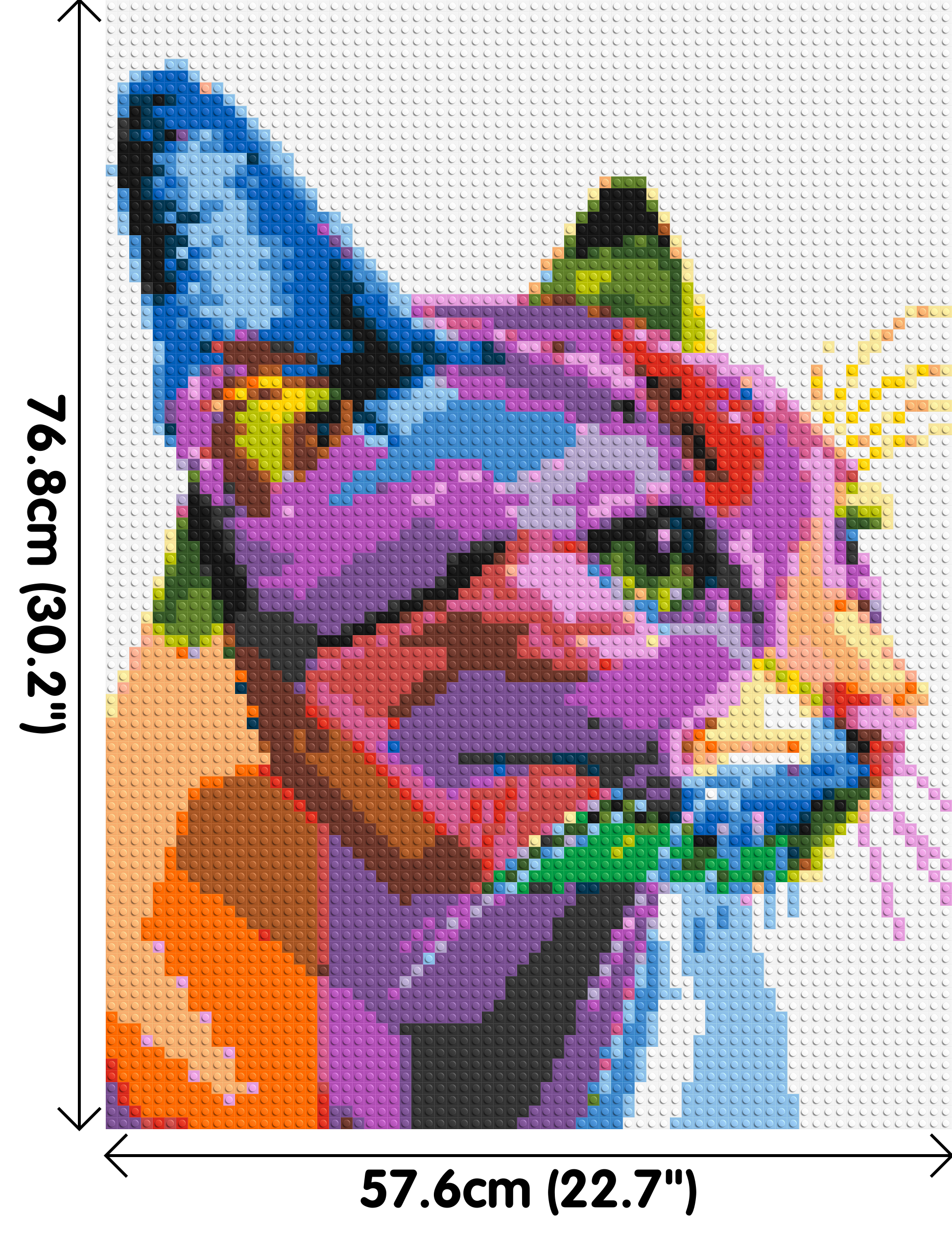 Cat #1 Colourful Pop Art - Brick Art Mosaic Kit 3x4 dimensions