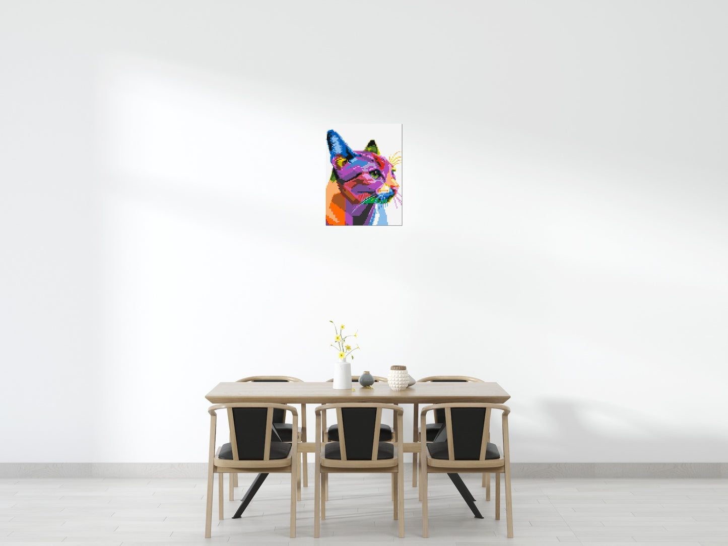 Cat #1 Colourful Pop Art - Brick Art Mosaic Kit 3x4 large